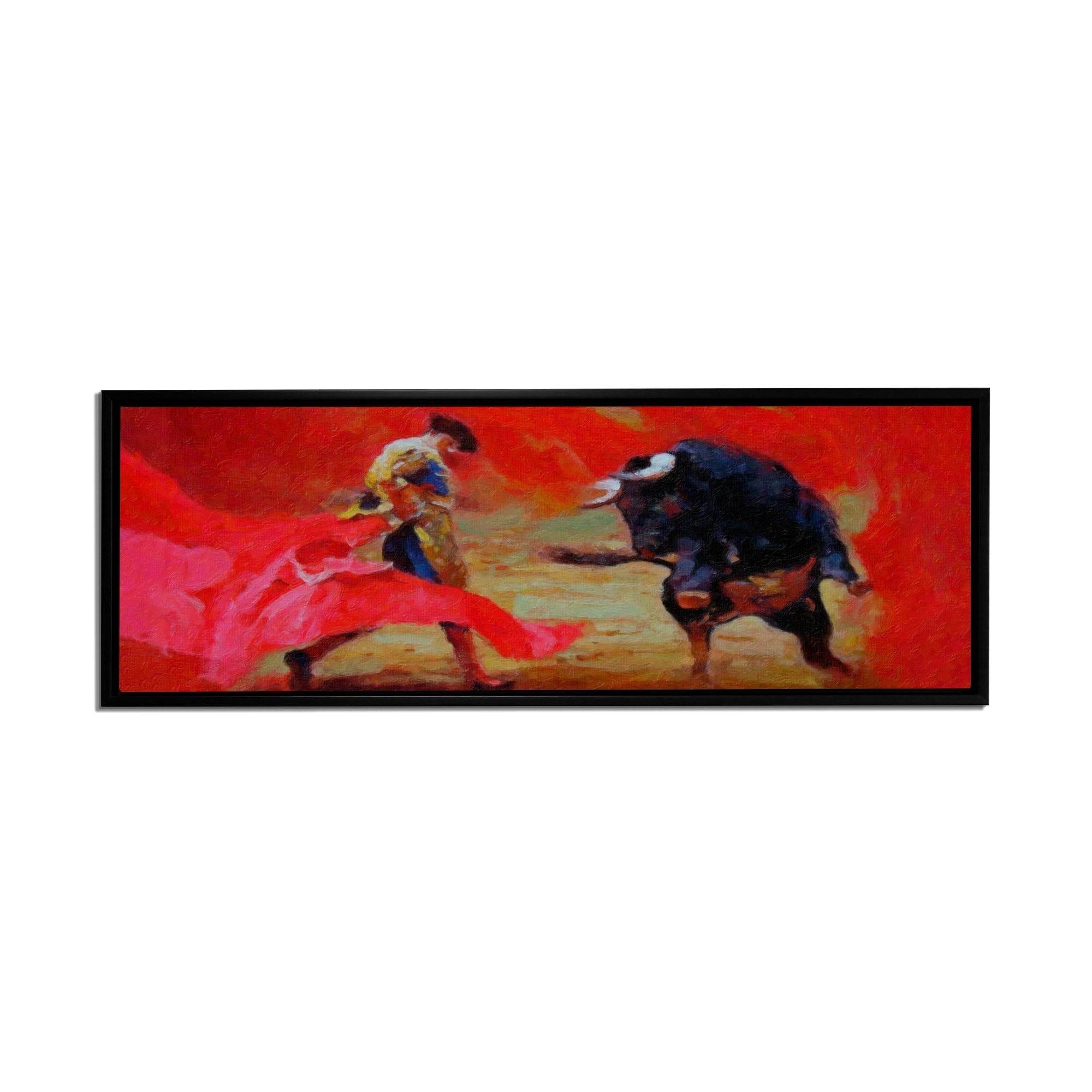 Canvas Bullfighter Wall Art 72X24 Diamond Varnish-Wall Art-DECOROLALA