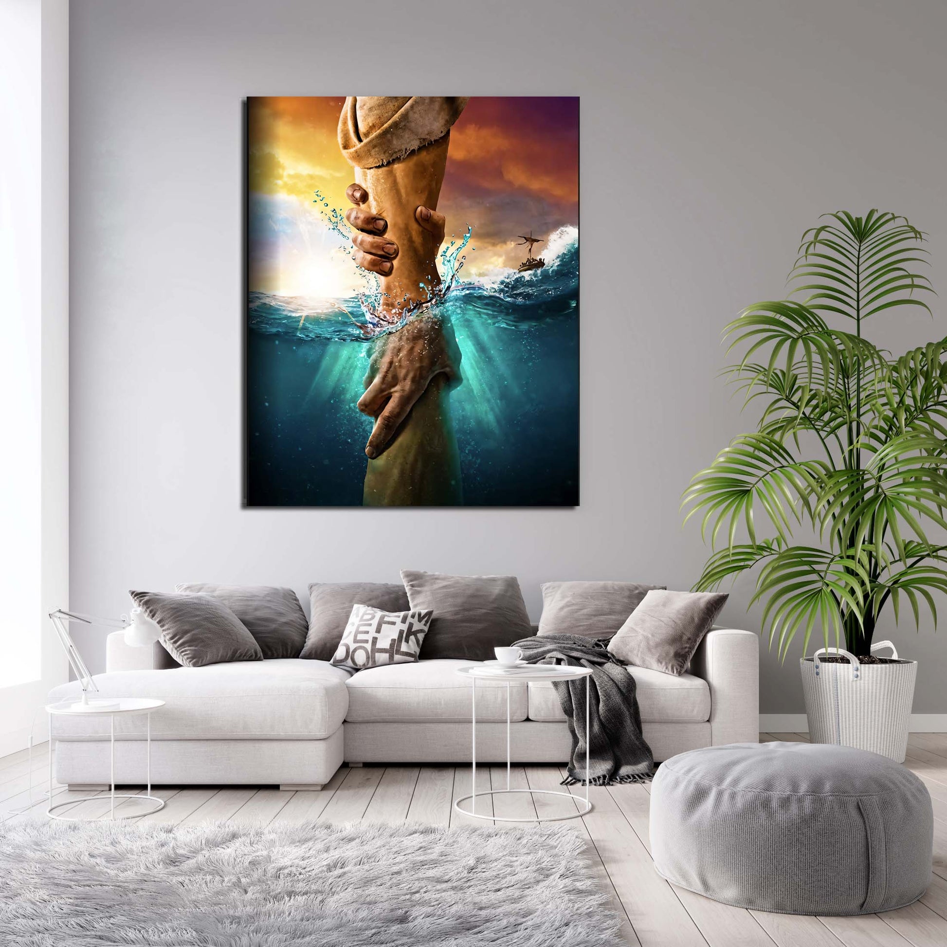 Canvas Hand of God Wall Art 48x36 Portrait-Wall Art-DECOROLALA