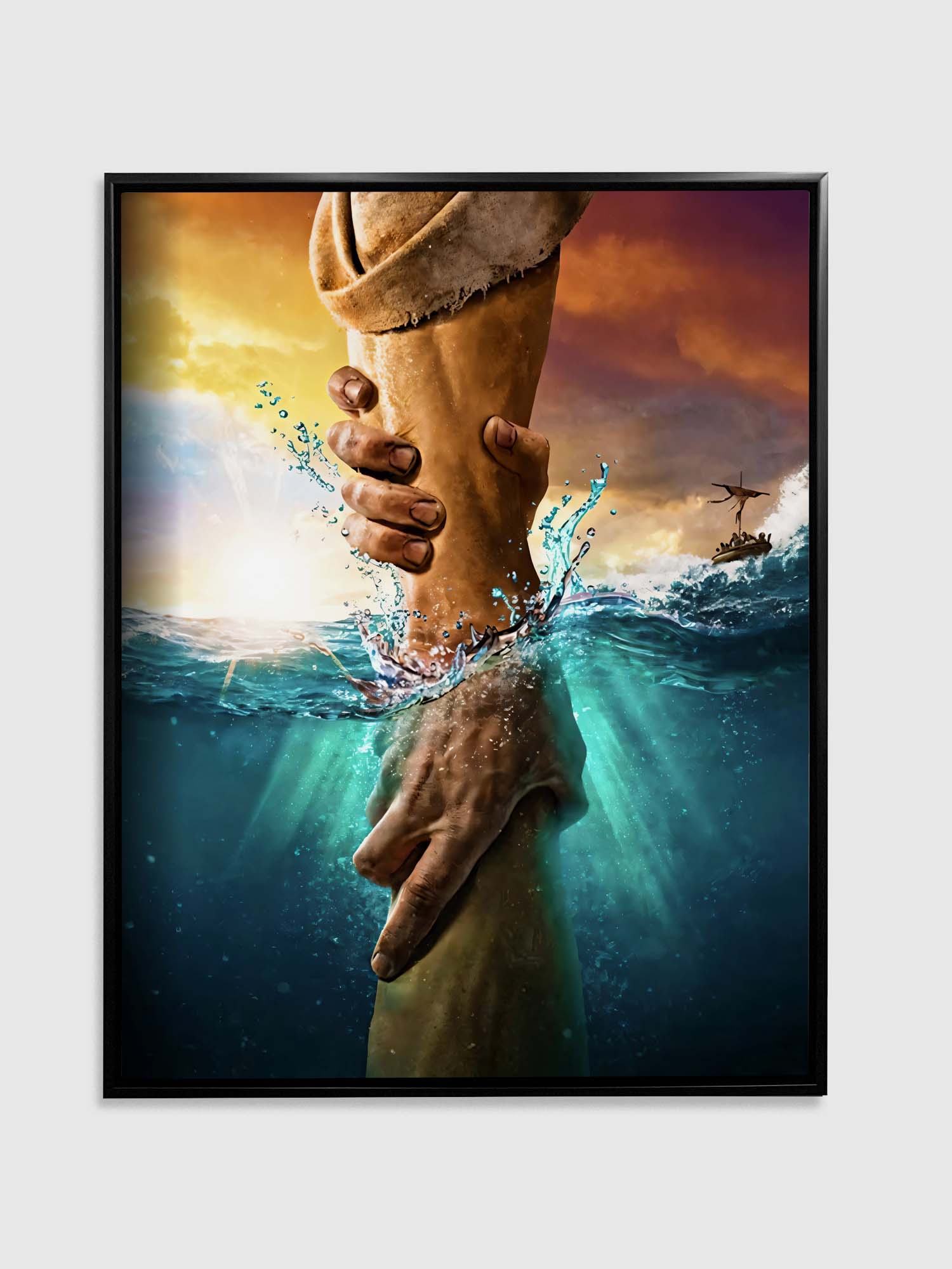 Canvas Hand of God Wall Art 48x36 Portrait-Wall Art-DECOROLALA
