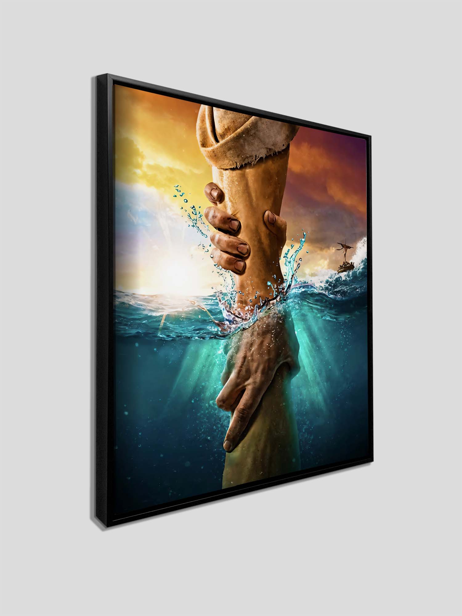 Canvas Hand of God Wall Art 48x36 Portrait-Wall Art-DECOROLALA