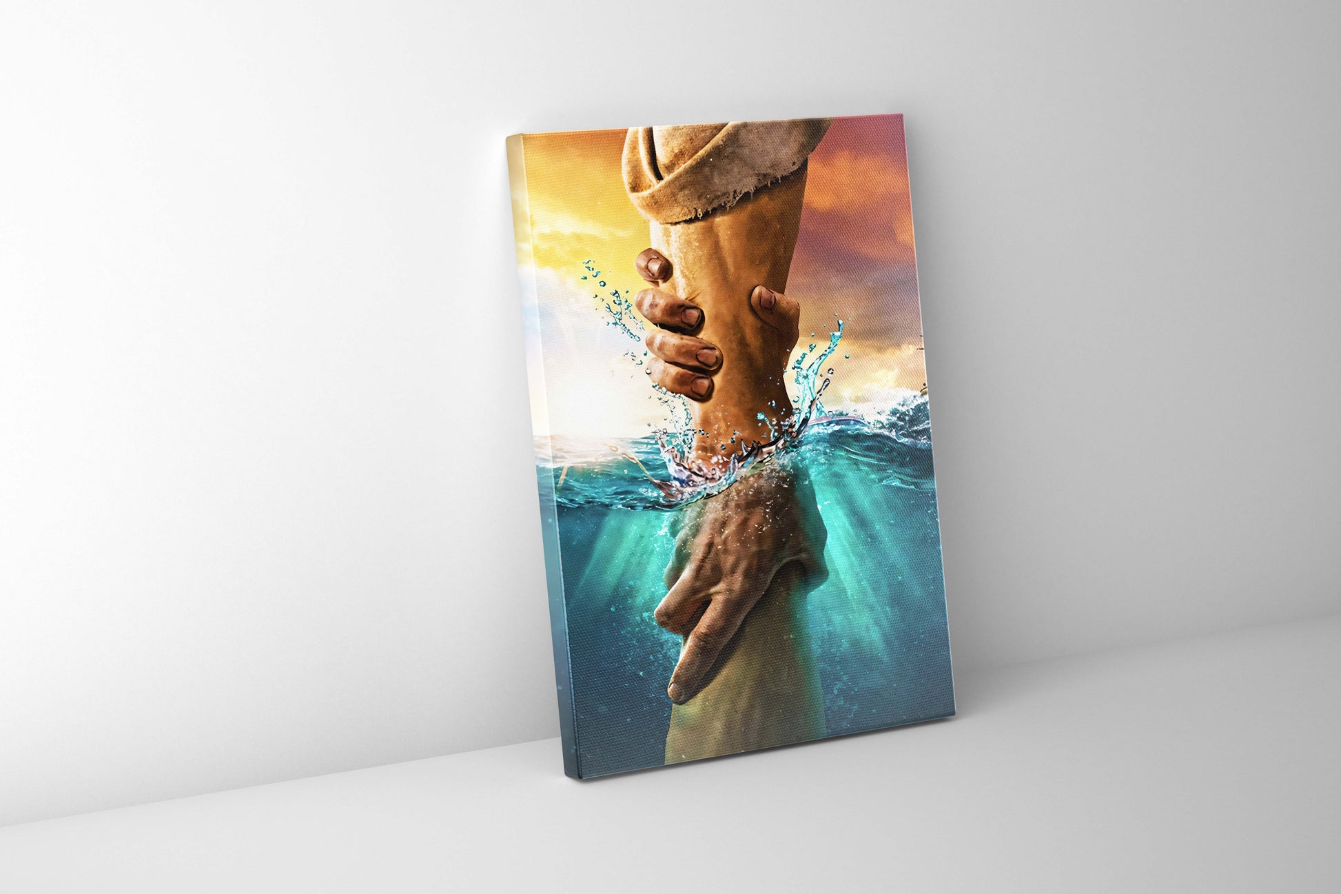 Canvas Hand of God Wall Art 48x36 Portrait-Wall Art-DECOROLALA