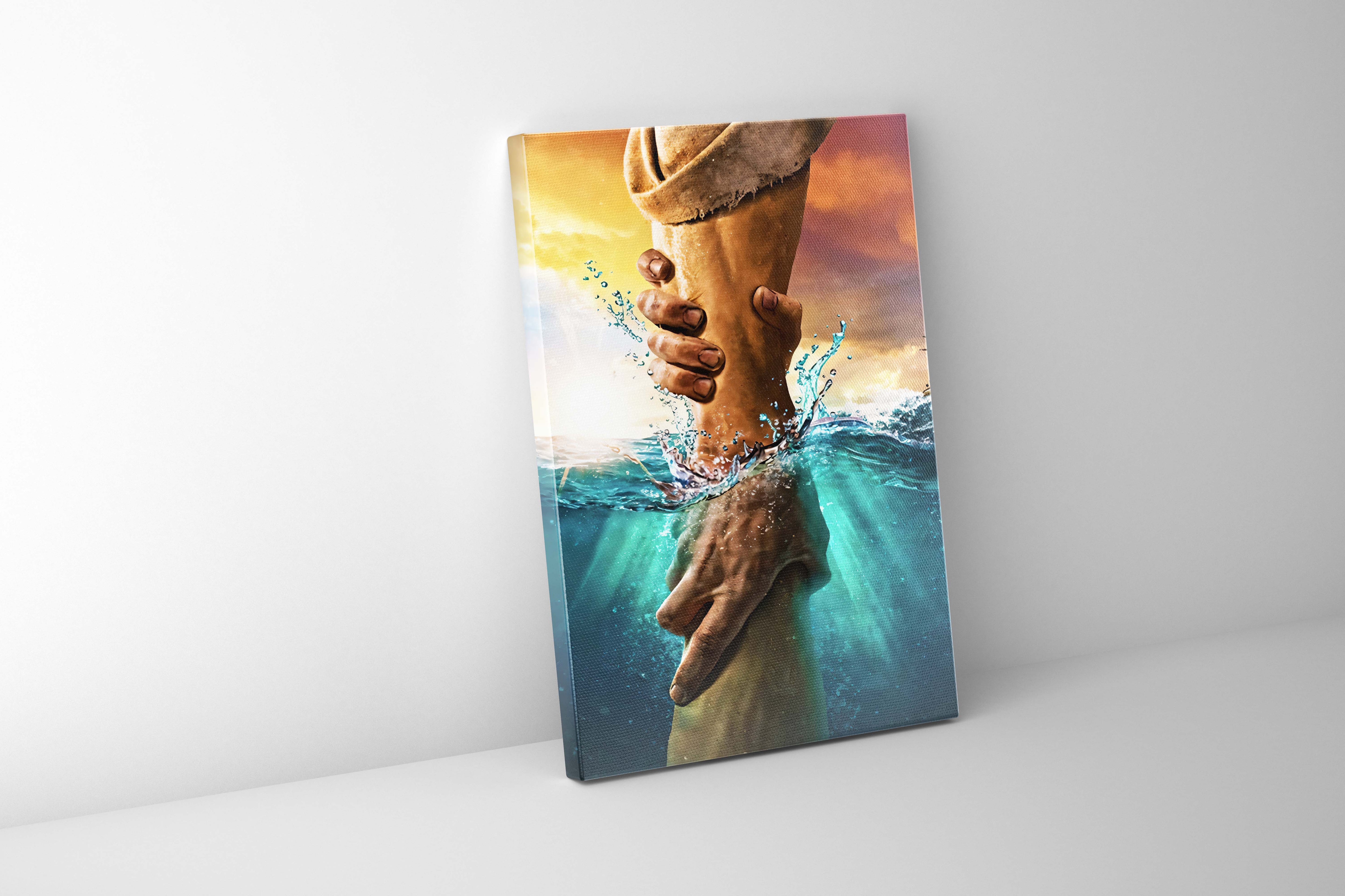 Canvas Hand of God Wall Art 48x36 Portrait-Wall Art-DECOROLALA