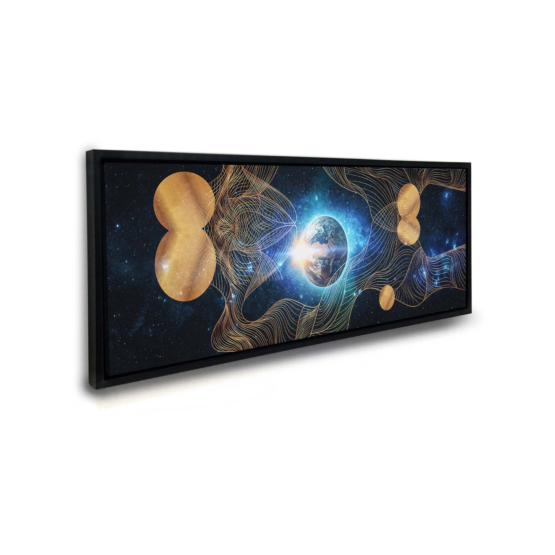 Canvas Print Abstract Earth Composition Gold Varnish-Wall Art-DECOROLALA