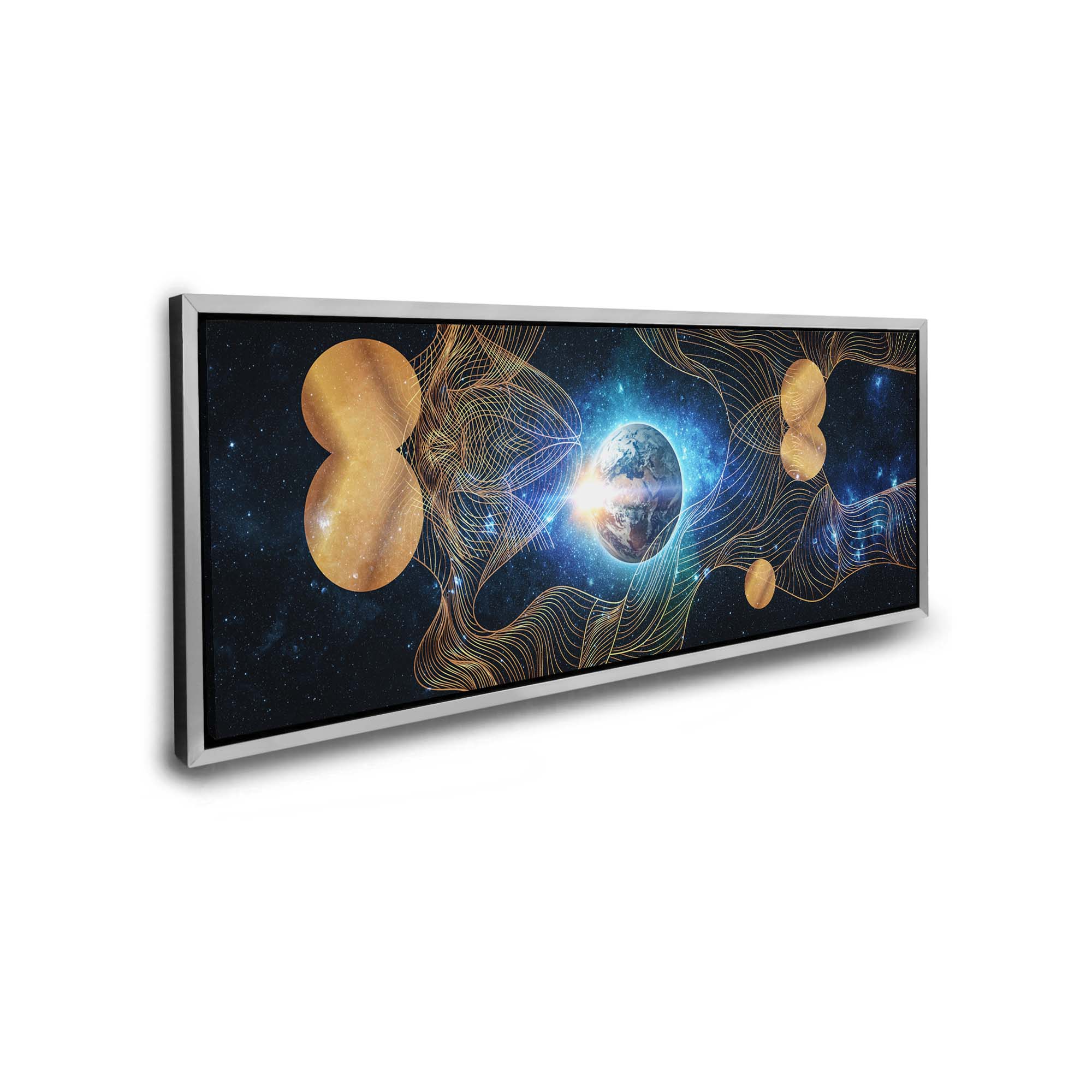 Canvas Print Abstract Earth Composition Gold Varnish-Wall Art-DECOROLALA