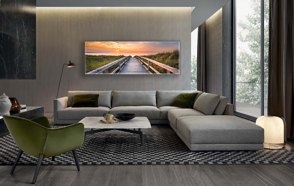 Canvas Print Beach Walk Sunset 72x24 Wall Art-Wall Art-DECOROLALA