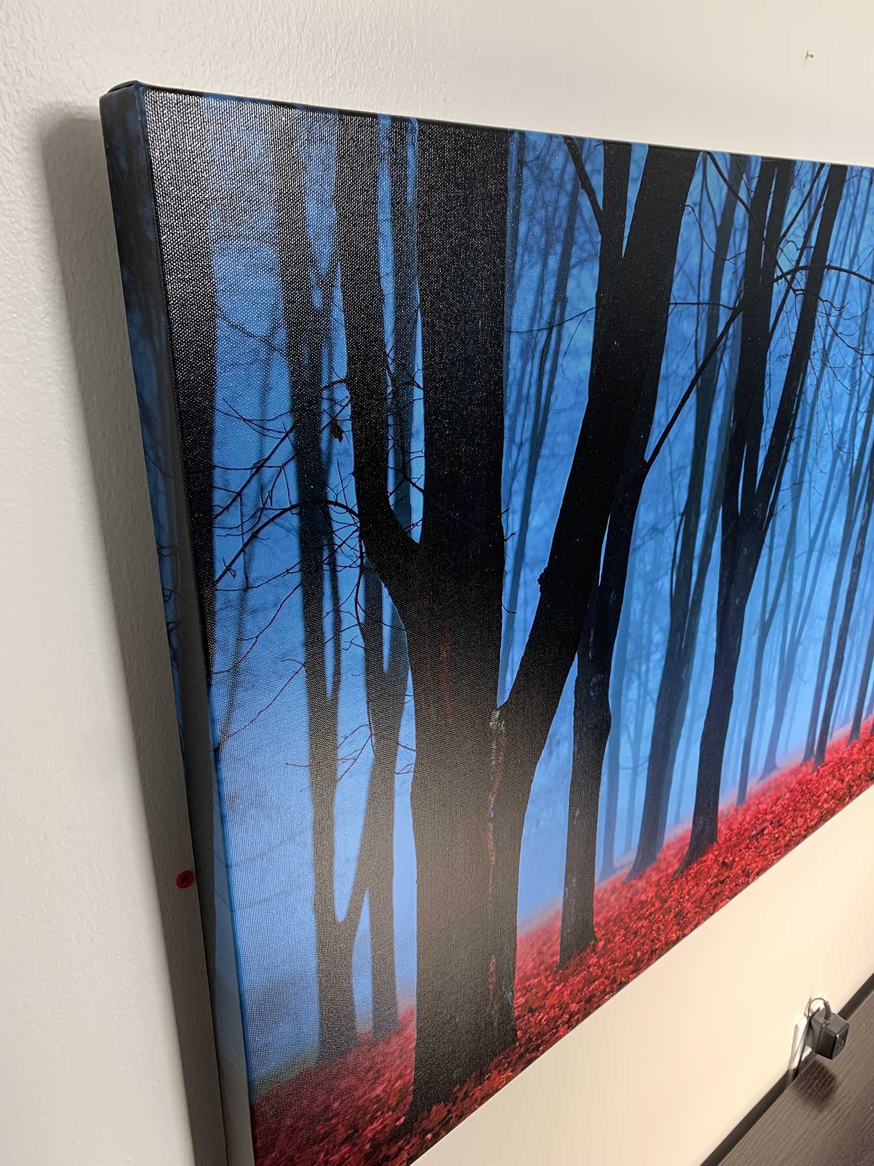 Canvas Print Blue Mist Trees 72x24 Wall Art-Wall Art-DECOROLALA