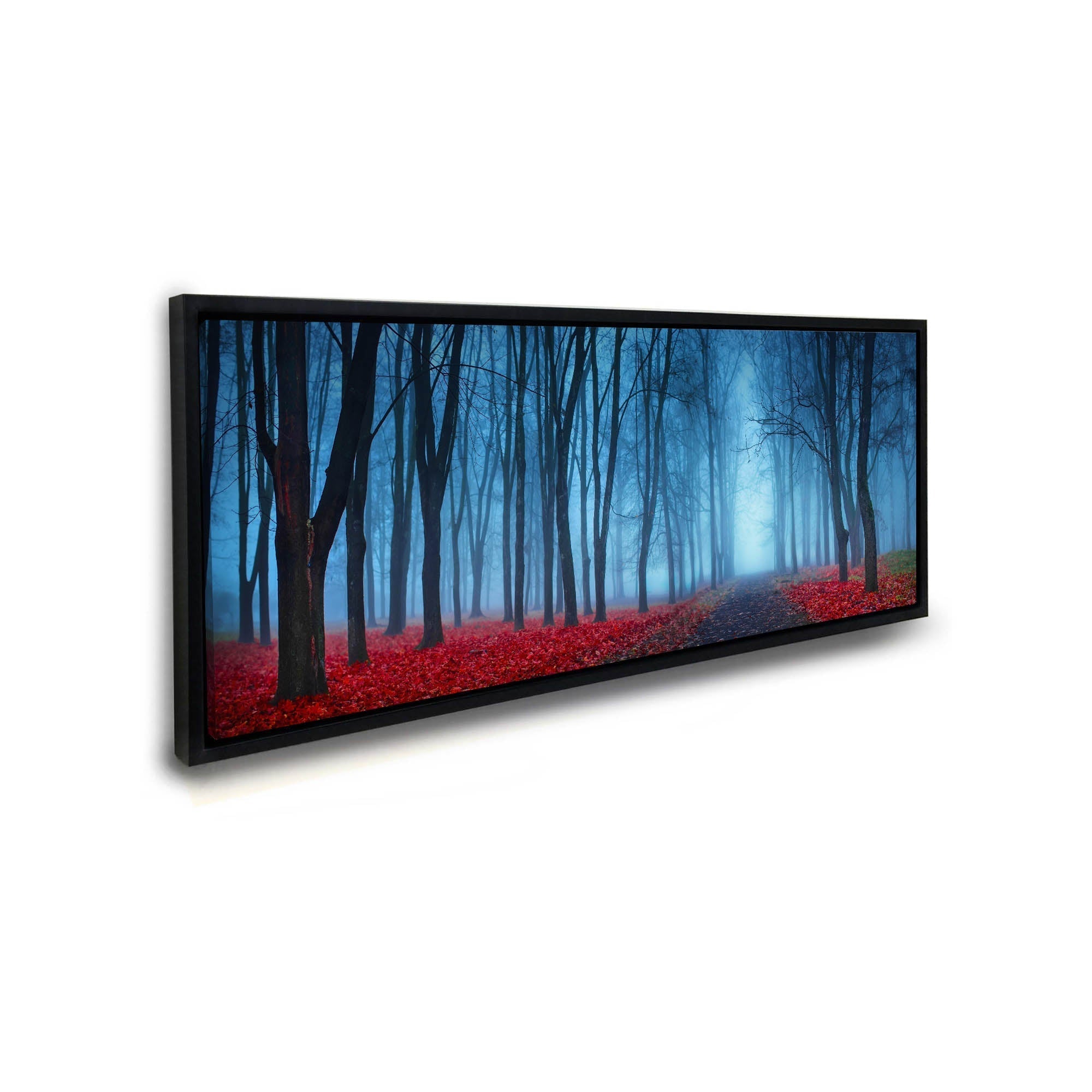 Canvas Print Blue Mist Trees 72x24 Wall Art-Wall Art-DECOROLALA
