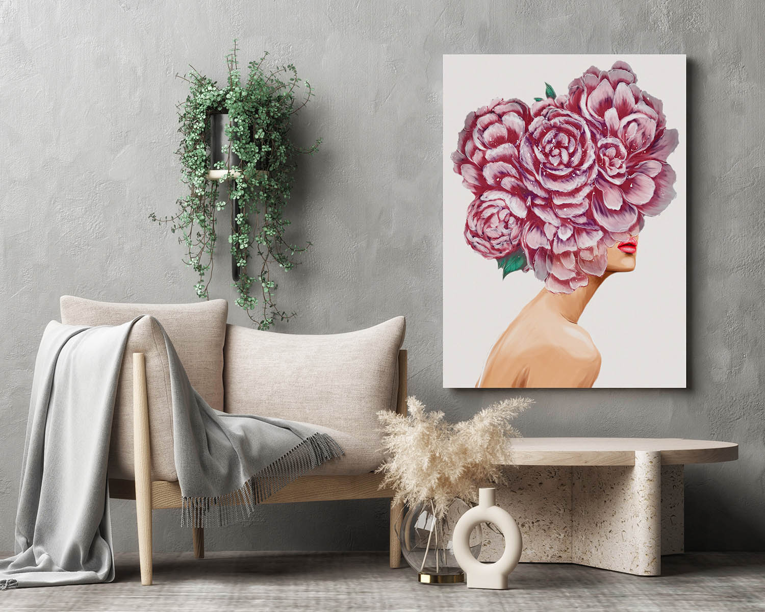 Canvas Print Bouquet Wall Art RGB Shimmering-Wall Art-DECOROLALA