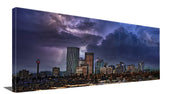 Canvas Print Calgary in Blue 72x24-Wall Art-DECOROLALA
