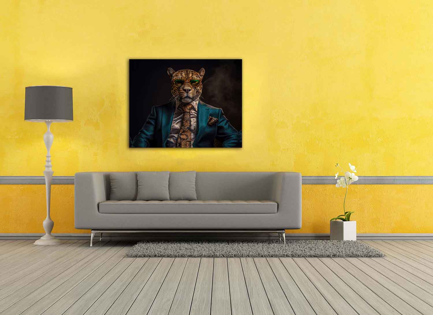 Canvas Print Chief Leopard 48x36 Wall Art-Wall Art-DECOROLALA