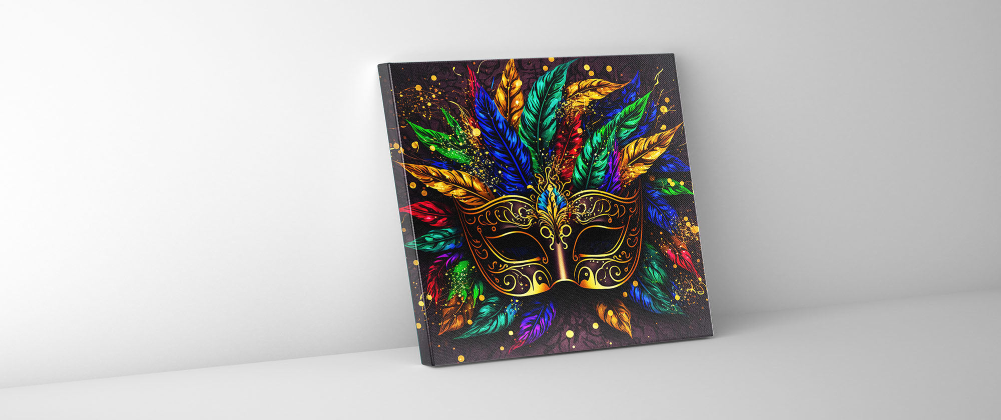 Canvas Print Colorful Mask Wall Art 36x36-Wall Art-DECOROLALA