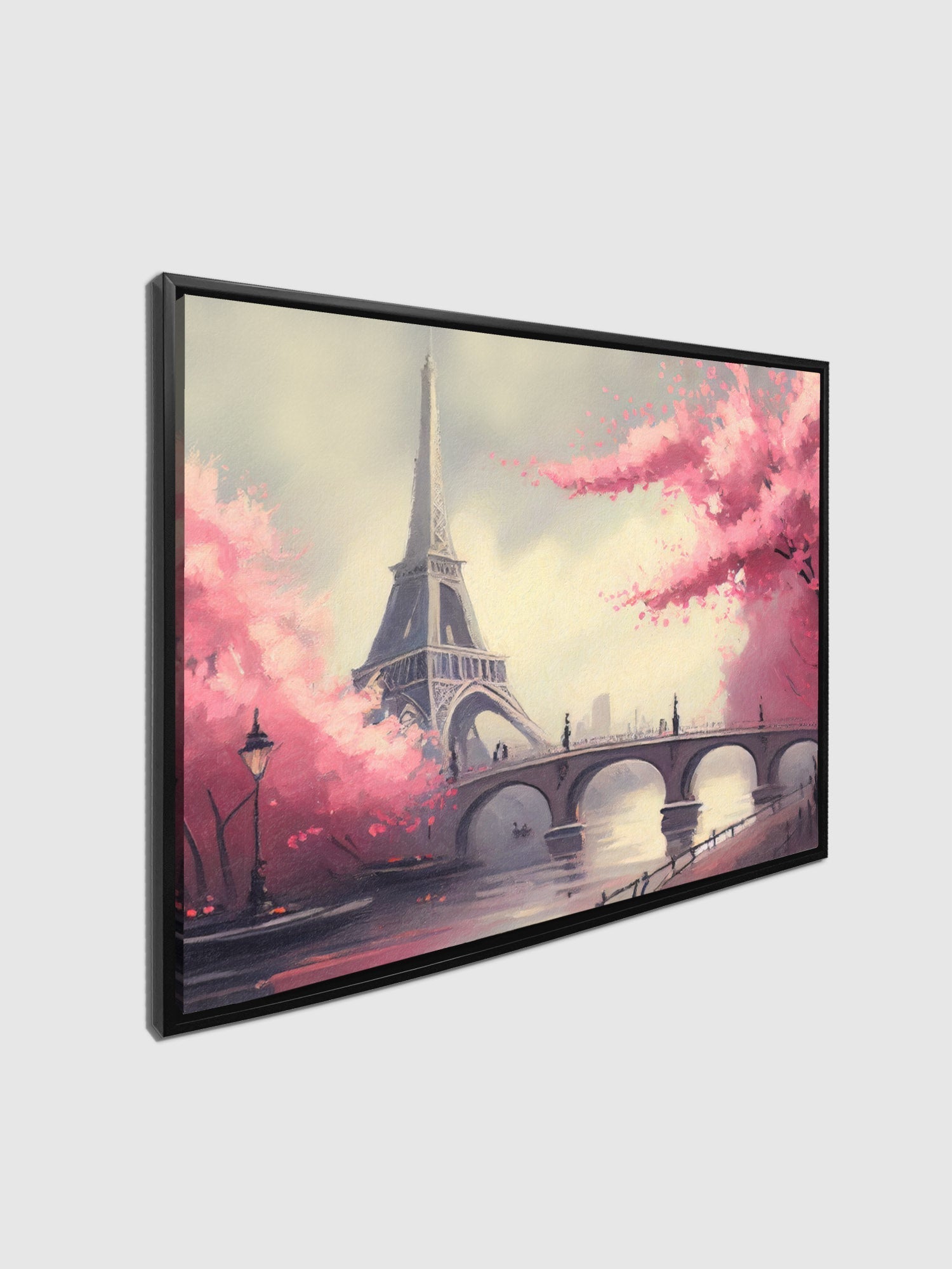 Canvas Print Eiffel Tower Pink 48x36 Wall Art-Wall Art-DECOROLALA