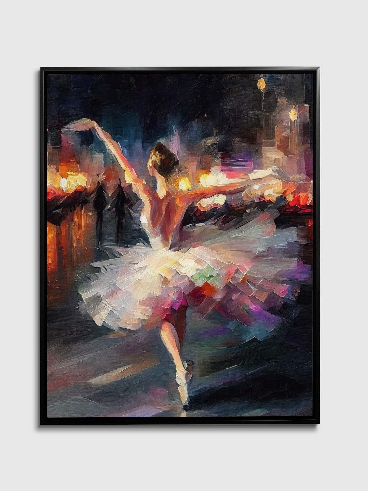 Canvas Print Elegant Dancer Impasto Fine Art-Wall Art-DECOROLALA