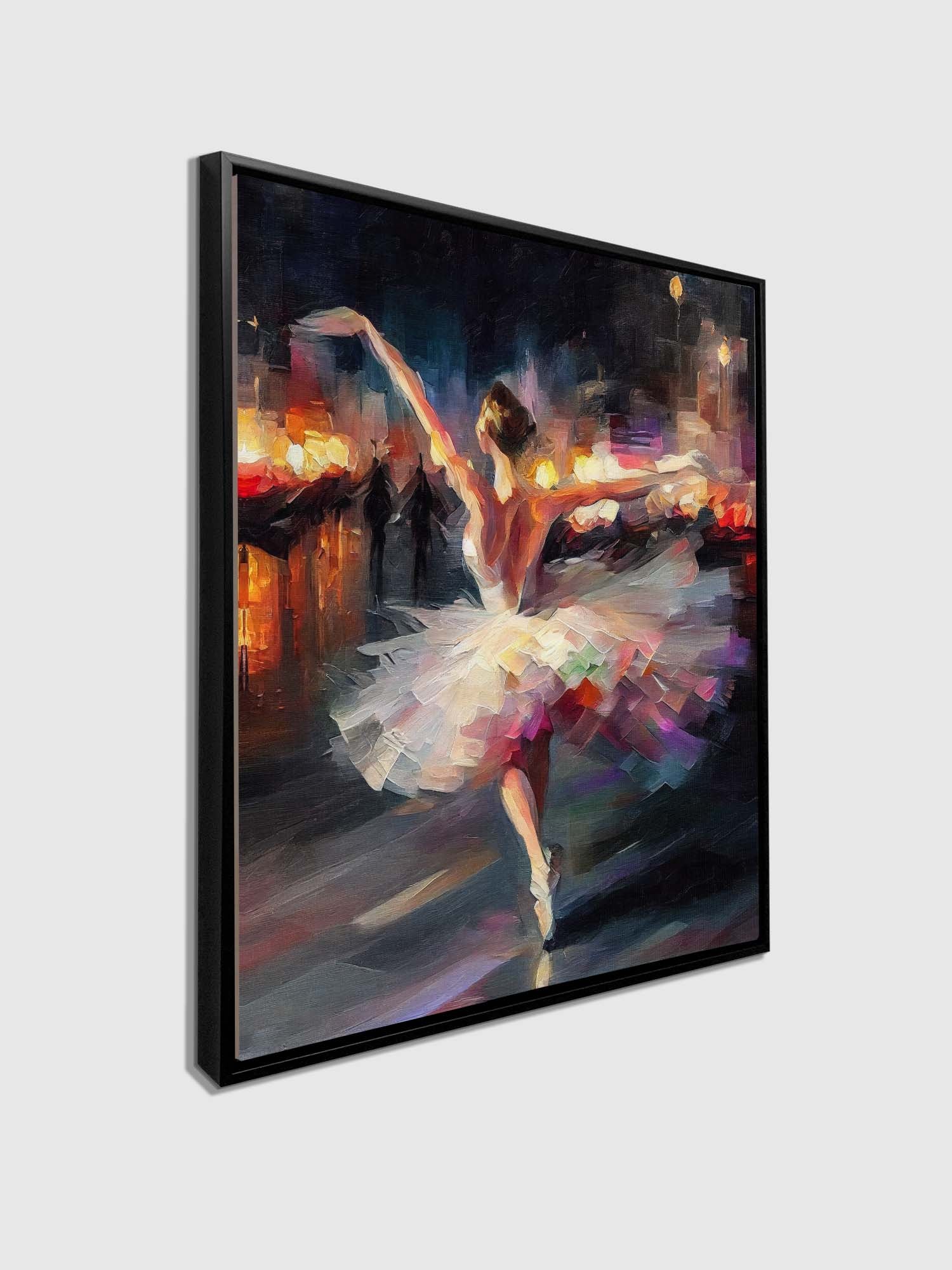 Canvas Print Elegant Dancer Impasto Fine Art-Wall Art-DECOROLALA