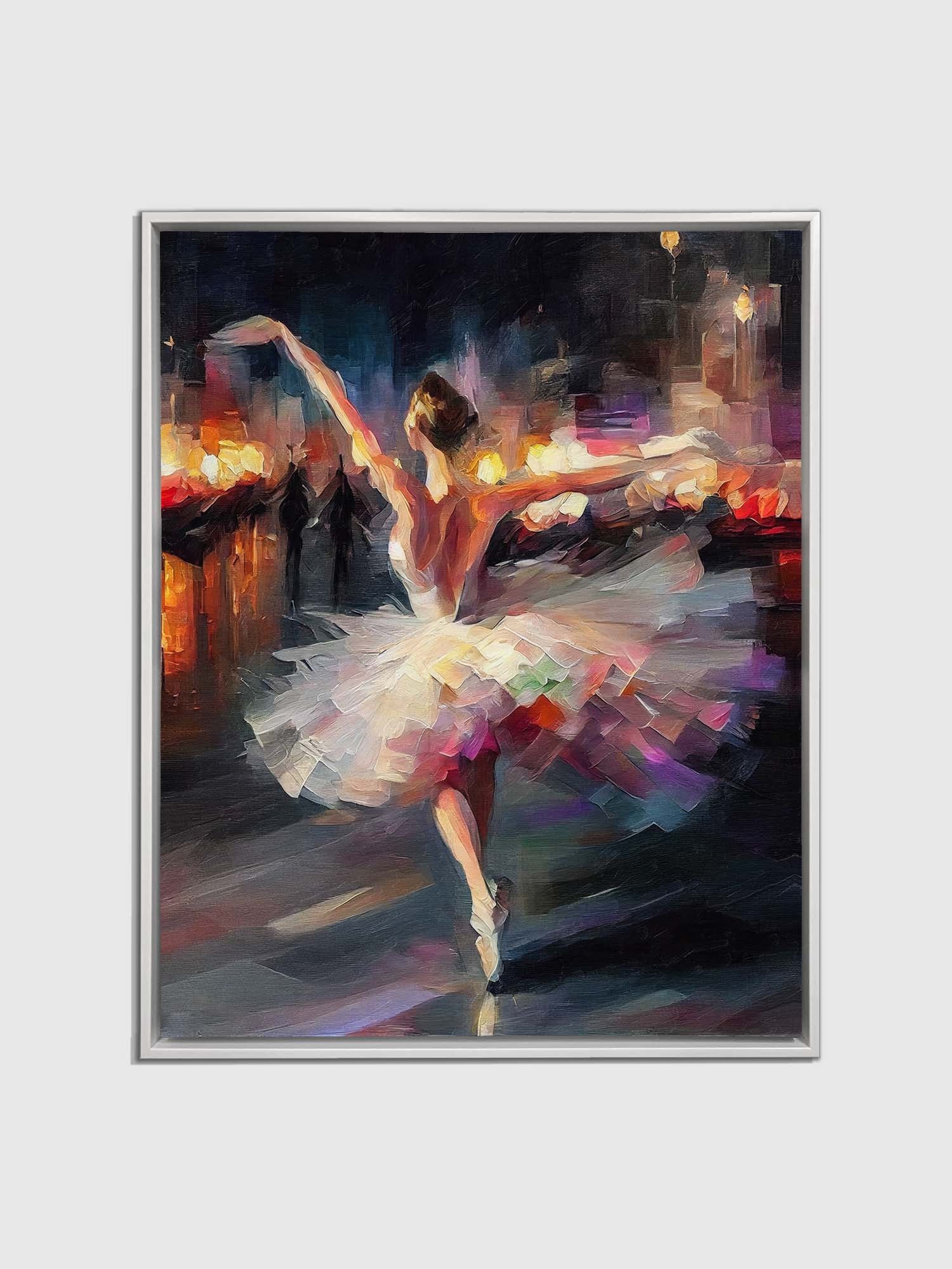 Canvas Print Elegant Dancer Impasto Fine Art-Wall Art-DECOROLALA