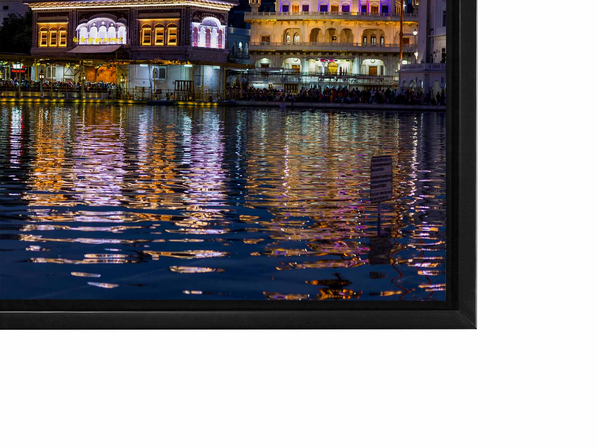 Canvas Print Golden Temple Amritsar 72x24 Gold Frame-Wall Art-DECOROLALA