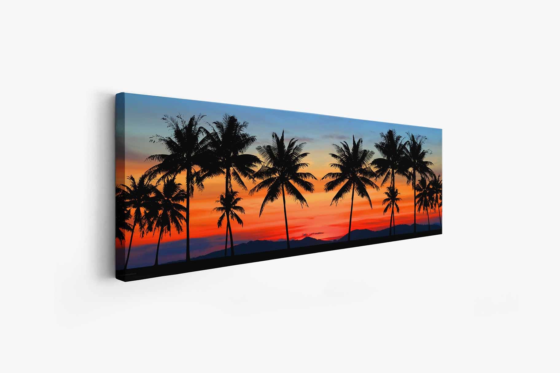 Canvas Print Hawaiian Sunset 72x24-Wall Art-DECOROLALA
