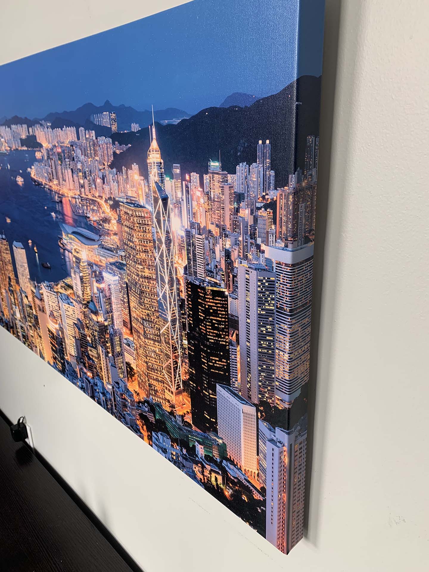 Canvas Print Hong Kong Skyline Wall Art 72x24-Wall Art-DECOROLALA