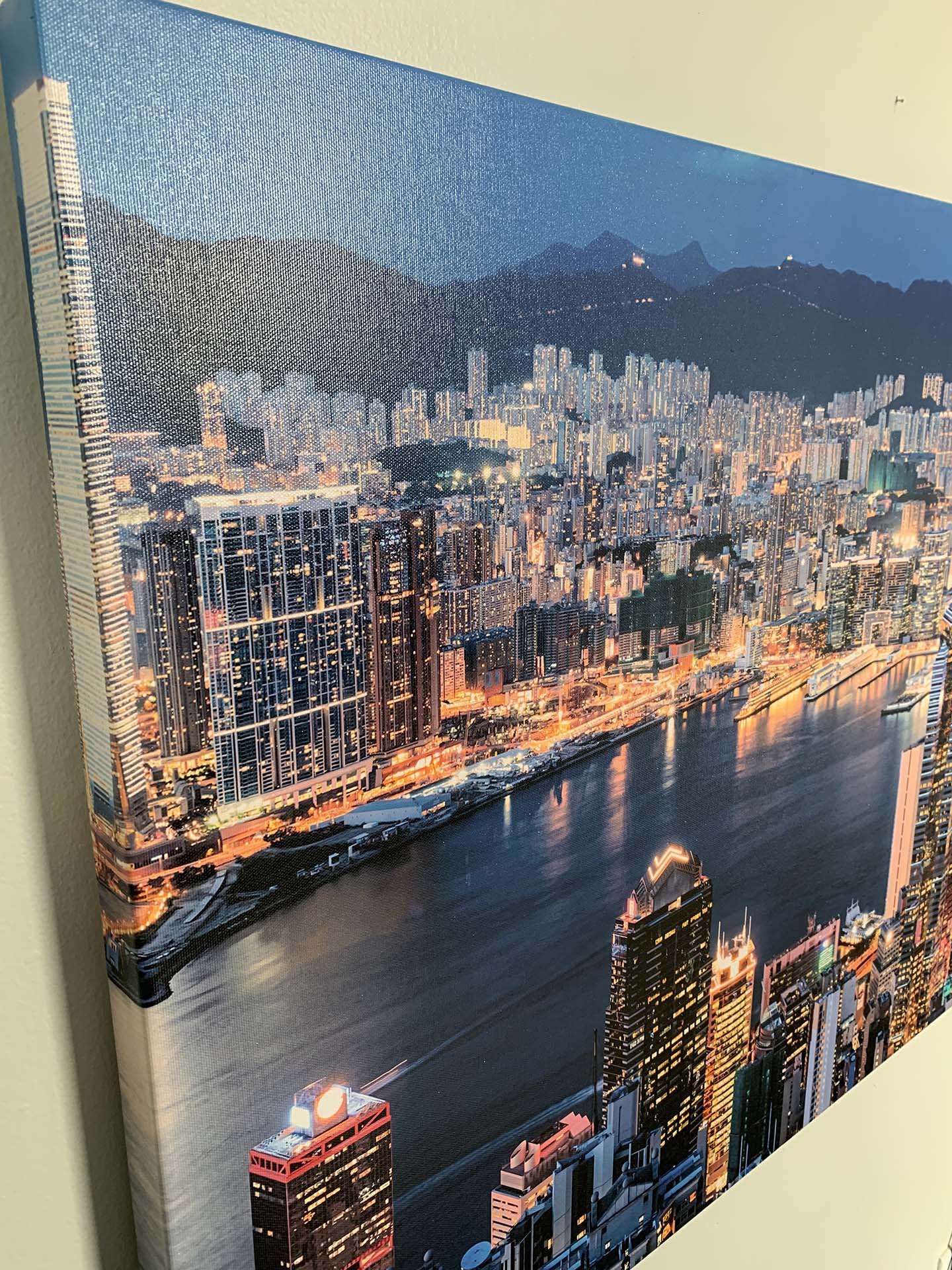 Canvas Print Hong Kong Skyline Wall Art 72x24-Wall Art-DECOROLALA