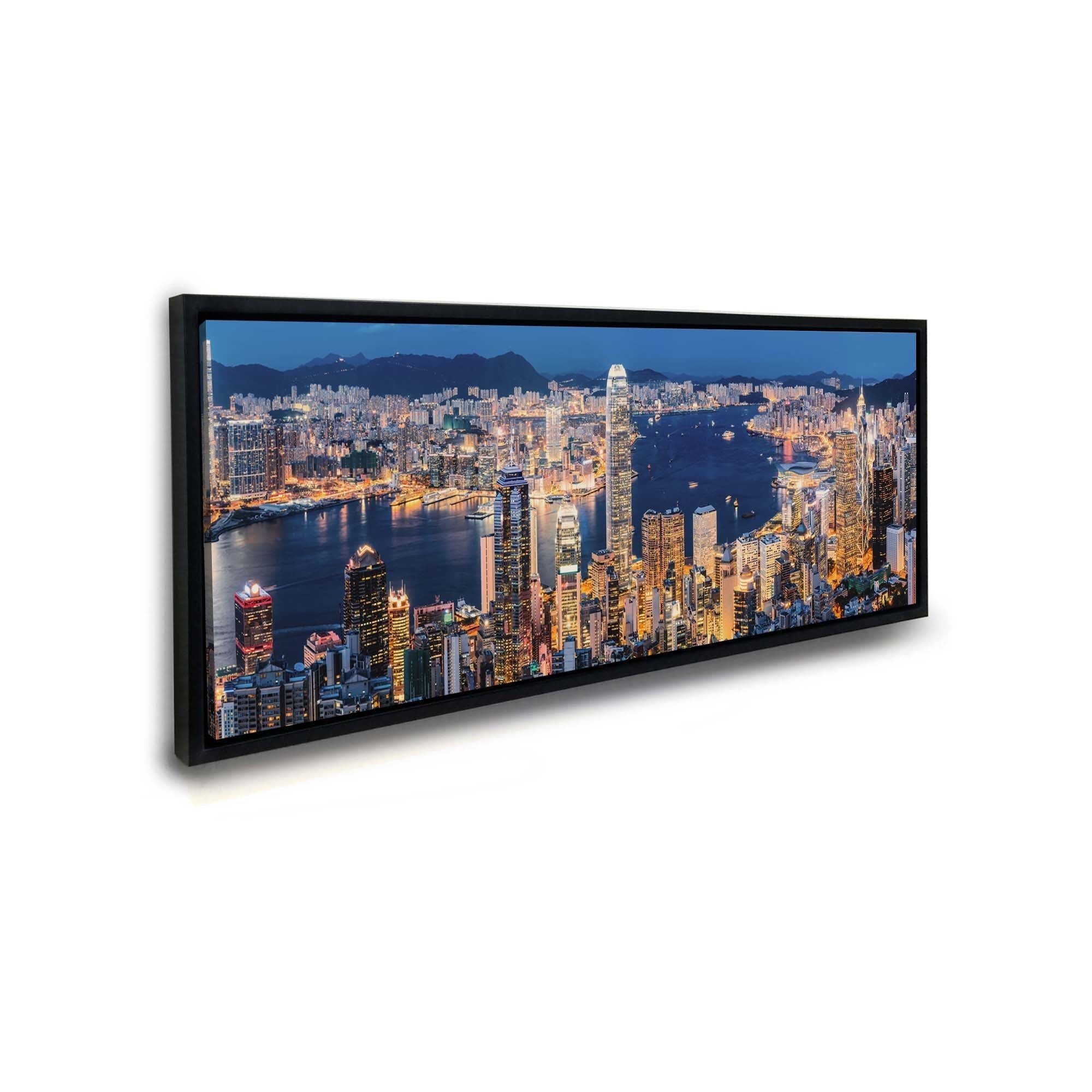 Canvas Print Hong Kong Skyline Wall Art 72x24-Wall Art-DECOROLALA