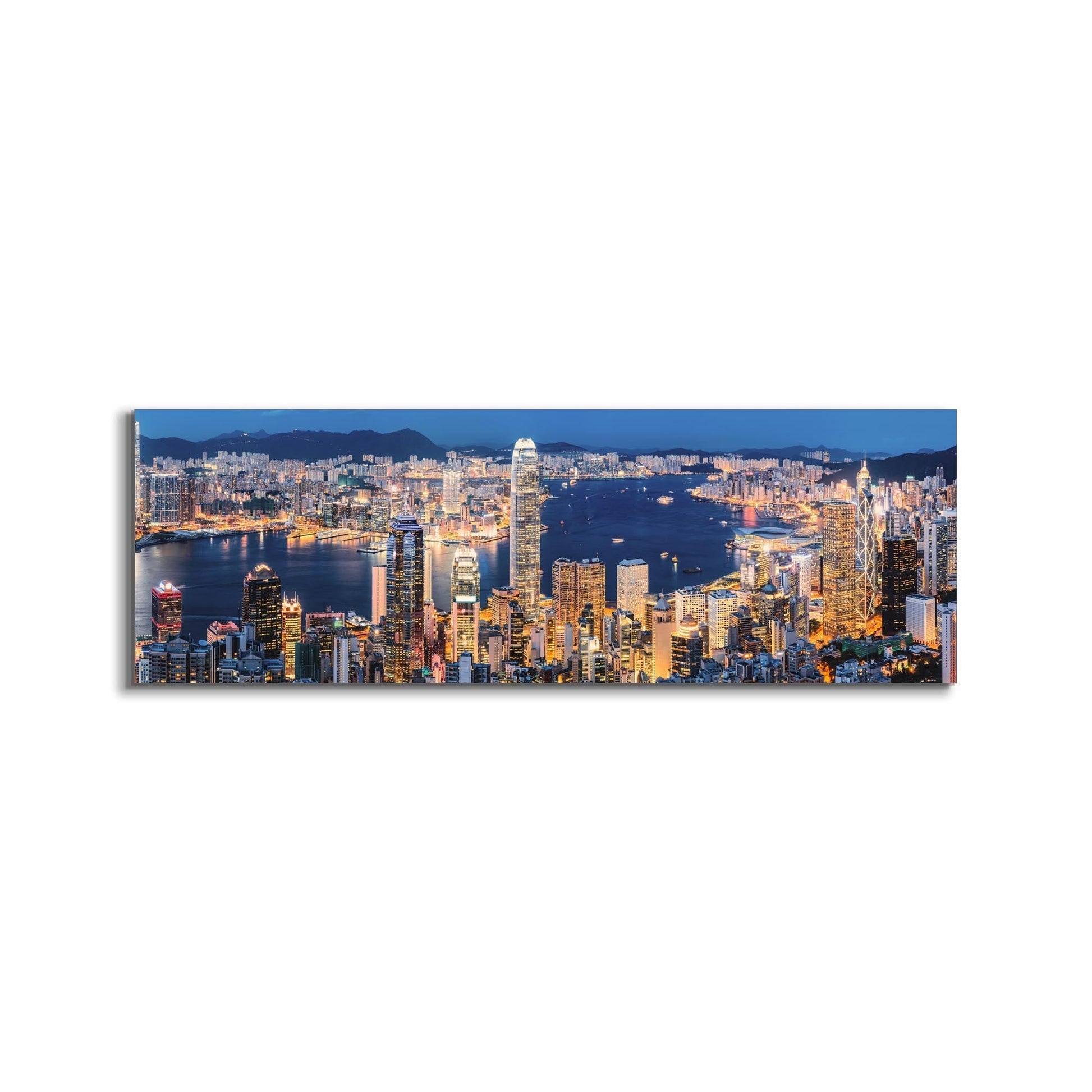 Canvas Print Hong Kong Skyline Wall Art 72x24-Wall Art-DECOROLALA