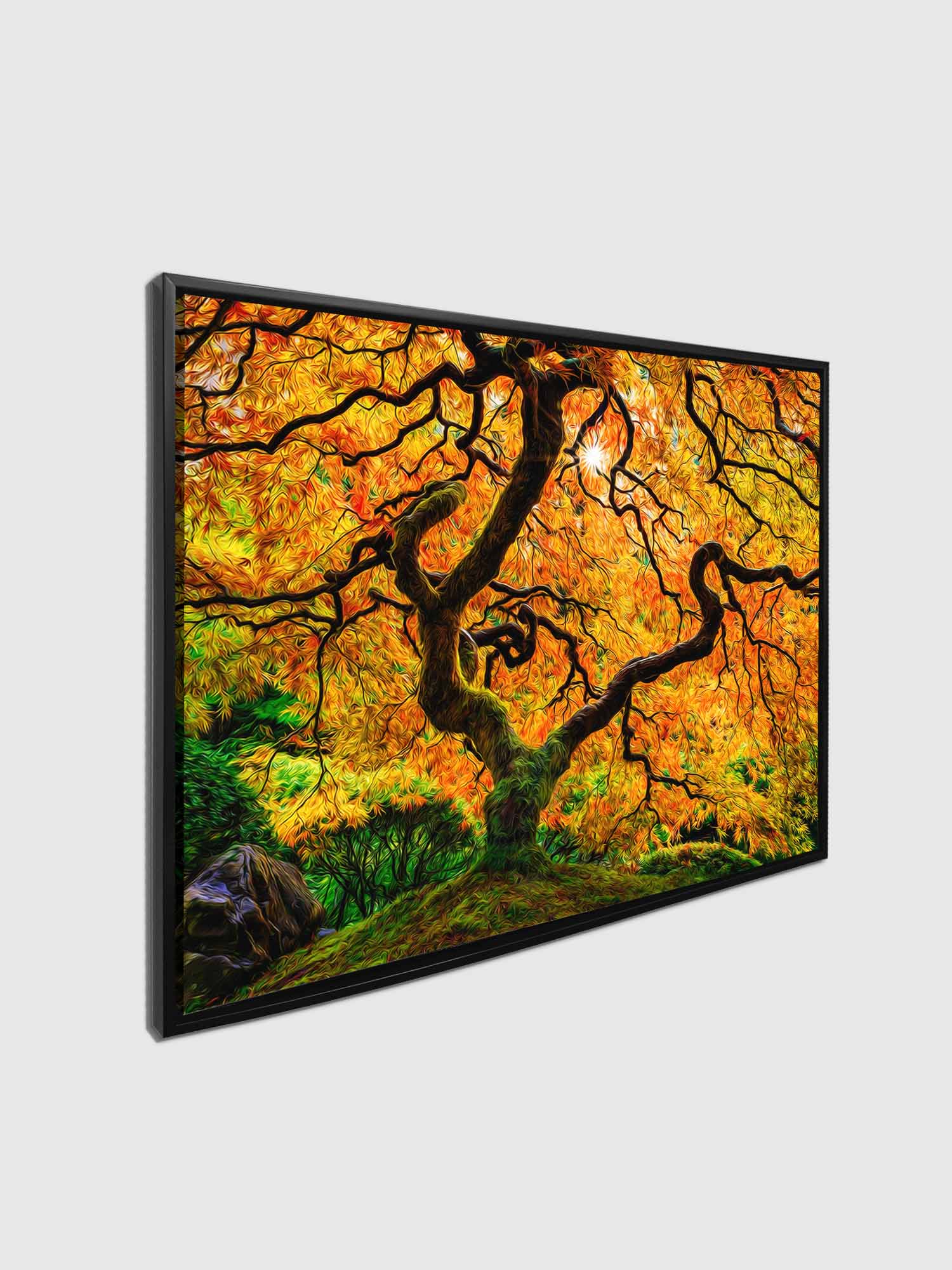 Canvas Print Orange Tree Nature Artwork 48x36-Wall Art-DECOROLALA
