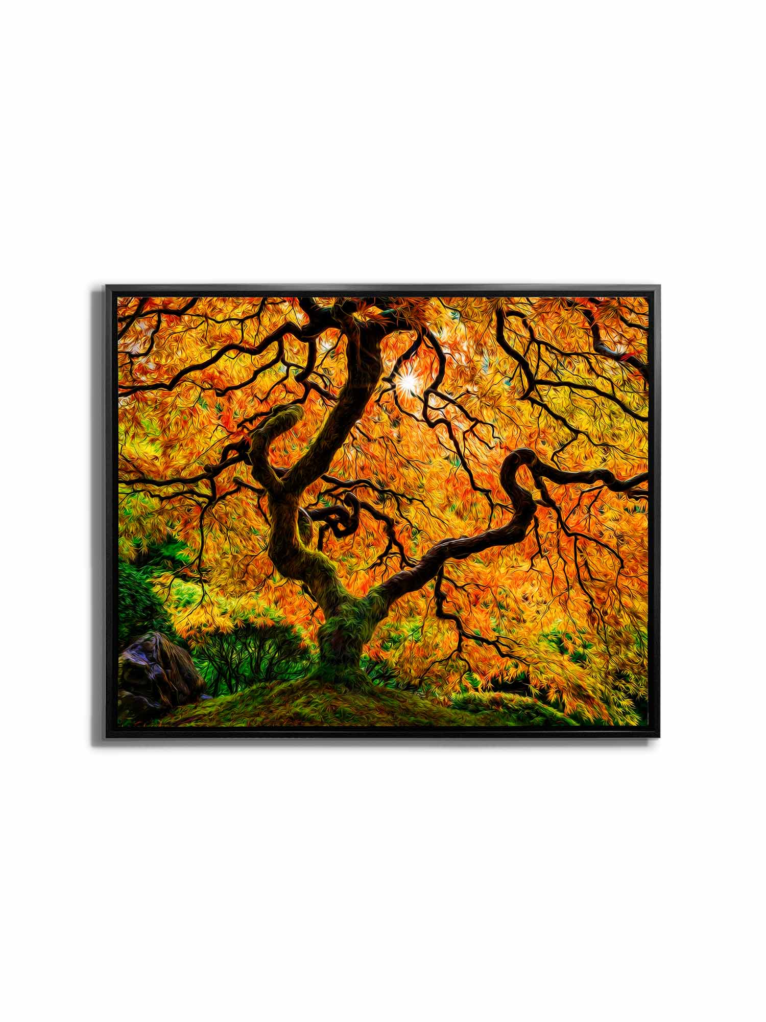 Canvas Print Orange Tree Nature Artwork 48x36-Wall Art-DECOROLALA