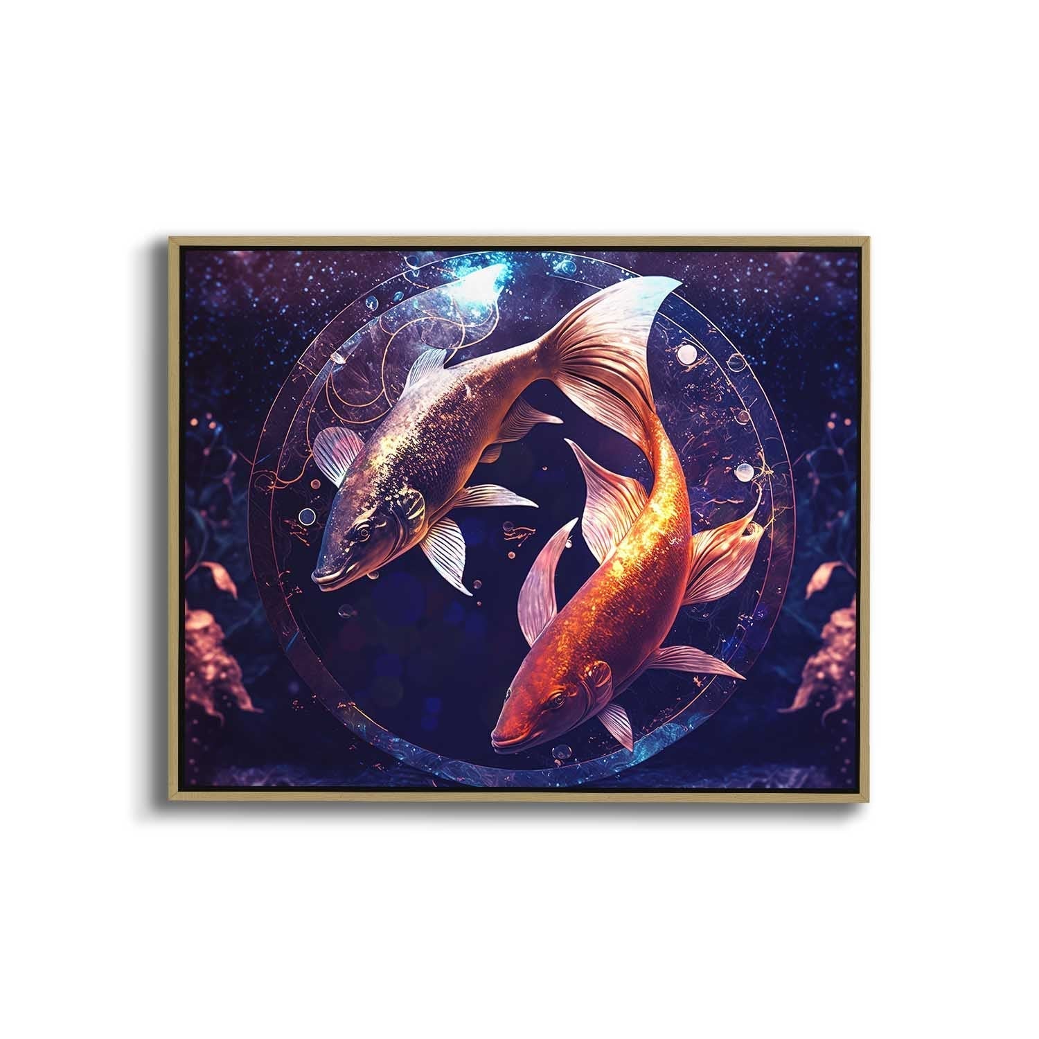 Canvas Print Zodiac Pisces Fish Symbol 48x36-Wall Art-DECOROLALA