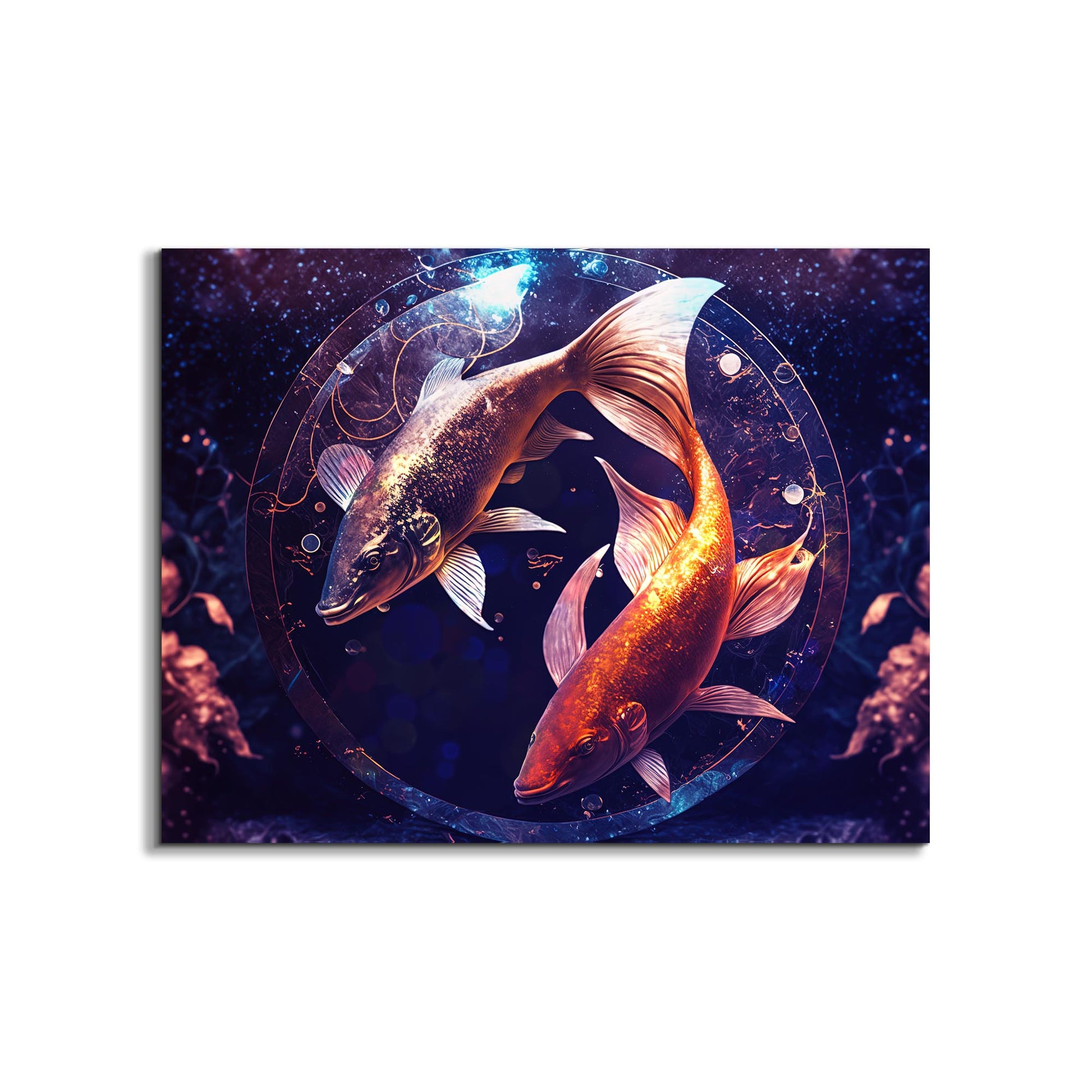 Canvas Print Zodiac Pisces Fish Symbol 48x36-Wall Art-DECOROLALA