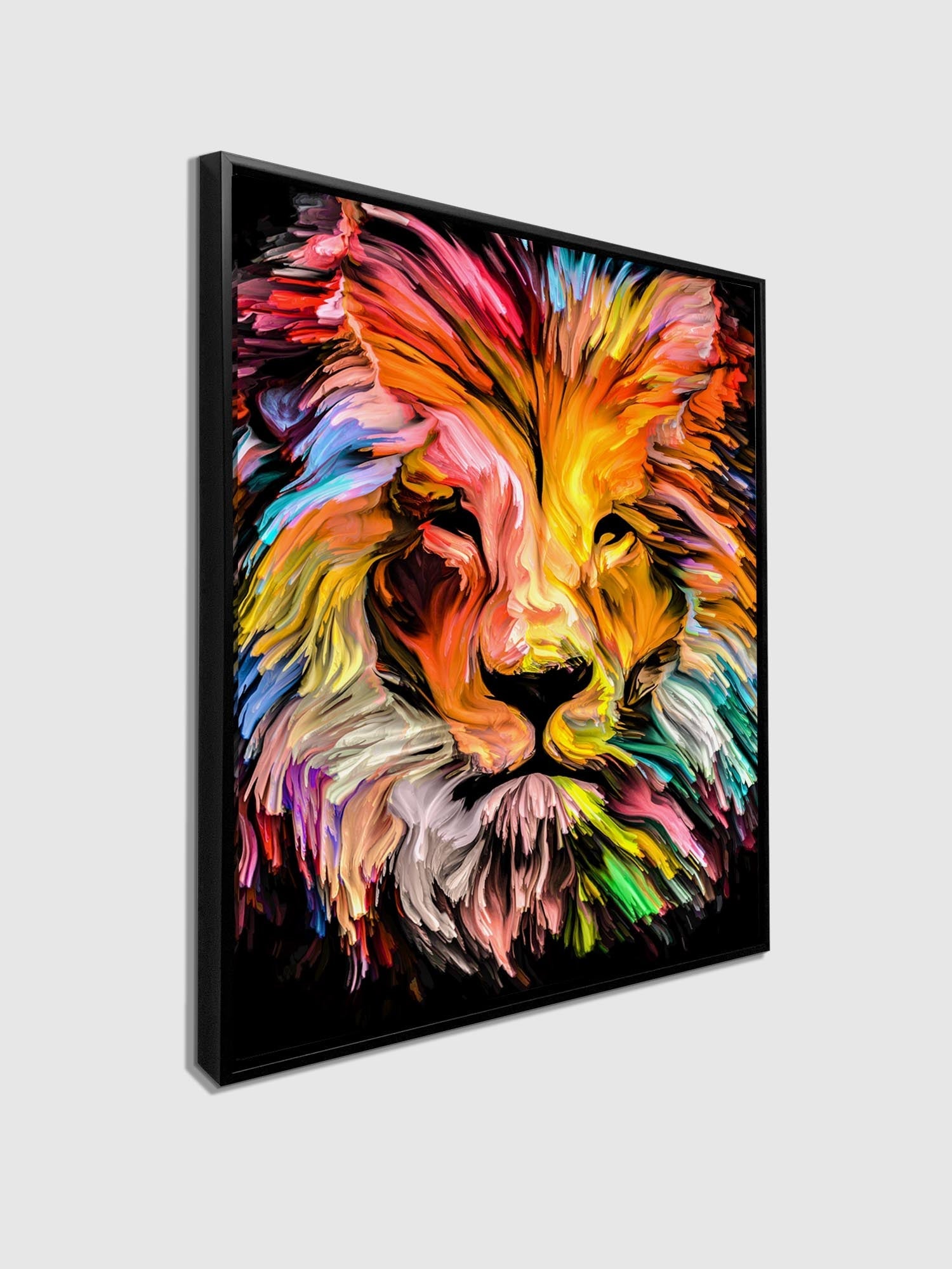 Canvas Printed-Head Lion Multicolor-Wall decor-Wall Art-DECOROLALA