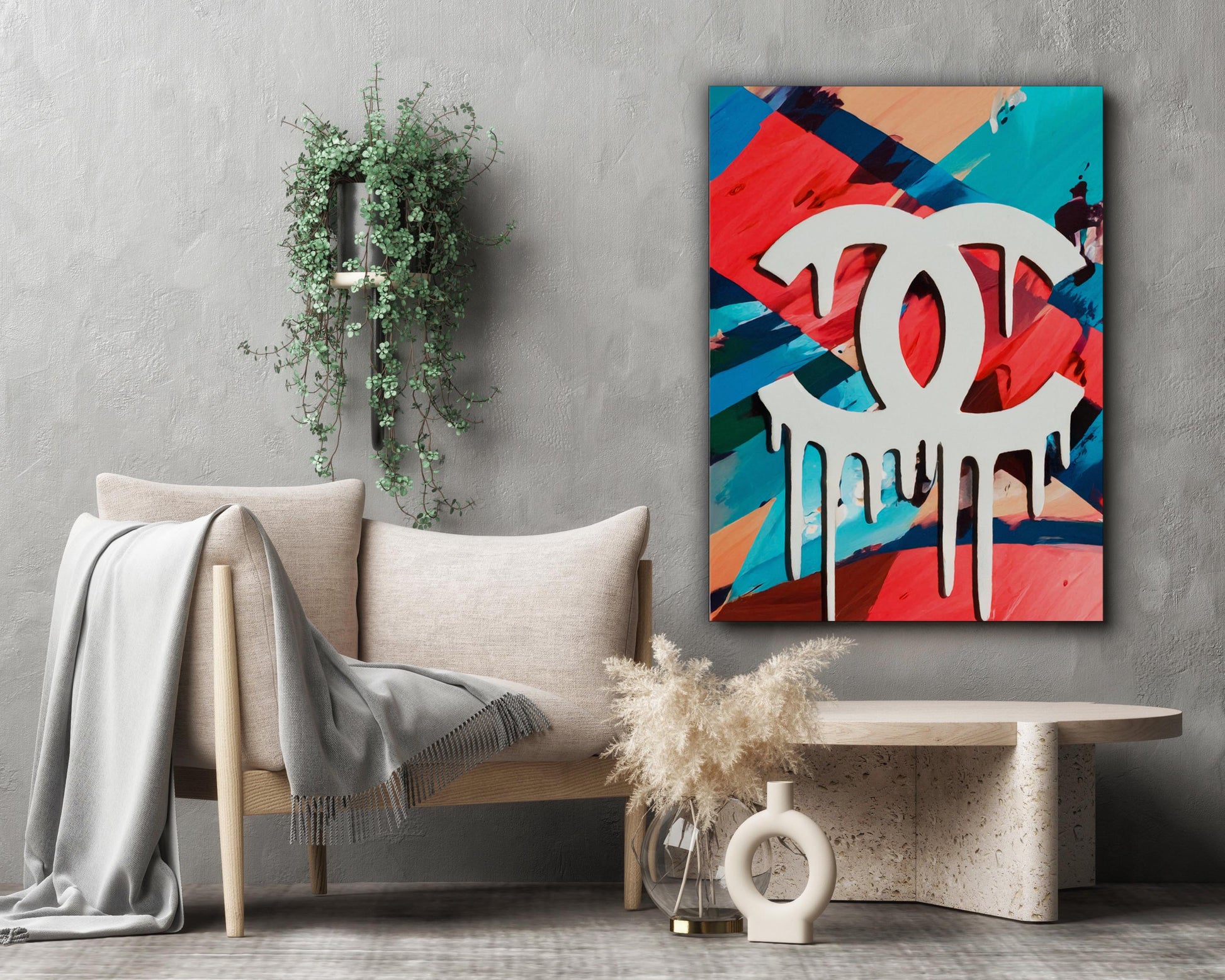 Canvas Wall Art 48x36 Inches Urban Art Ready to Hang-Canvas Print-DECOROLALA