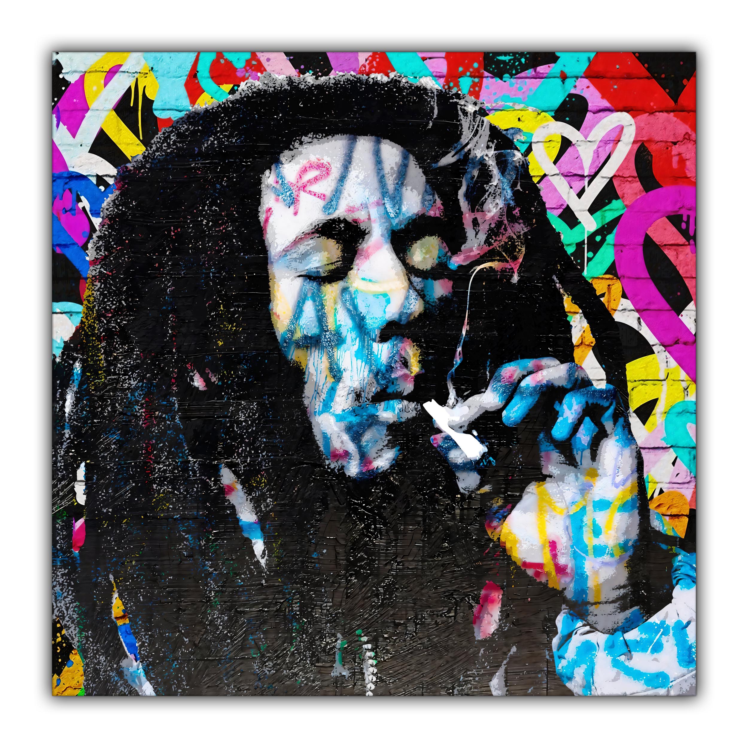 Canvas Wall Art Bob Marley Pop Art 36x36-Canvas Print-DECOROLALA