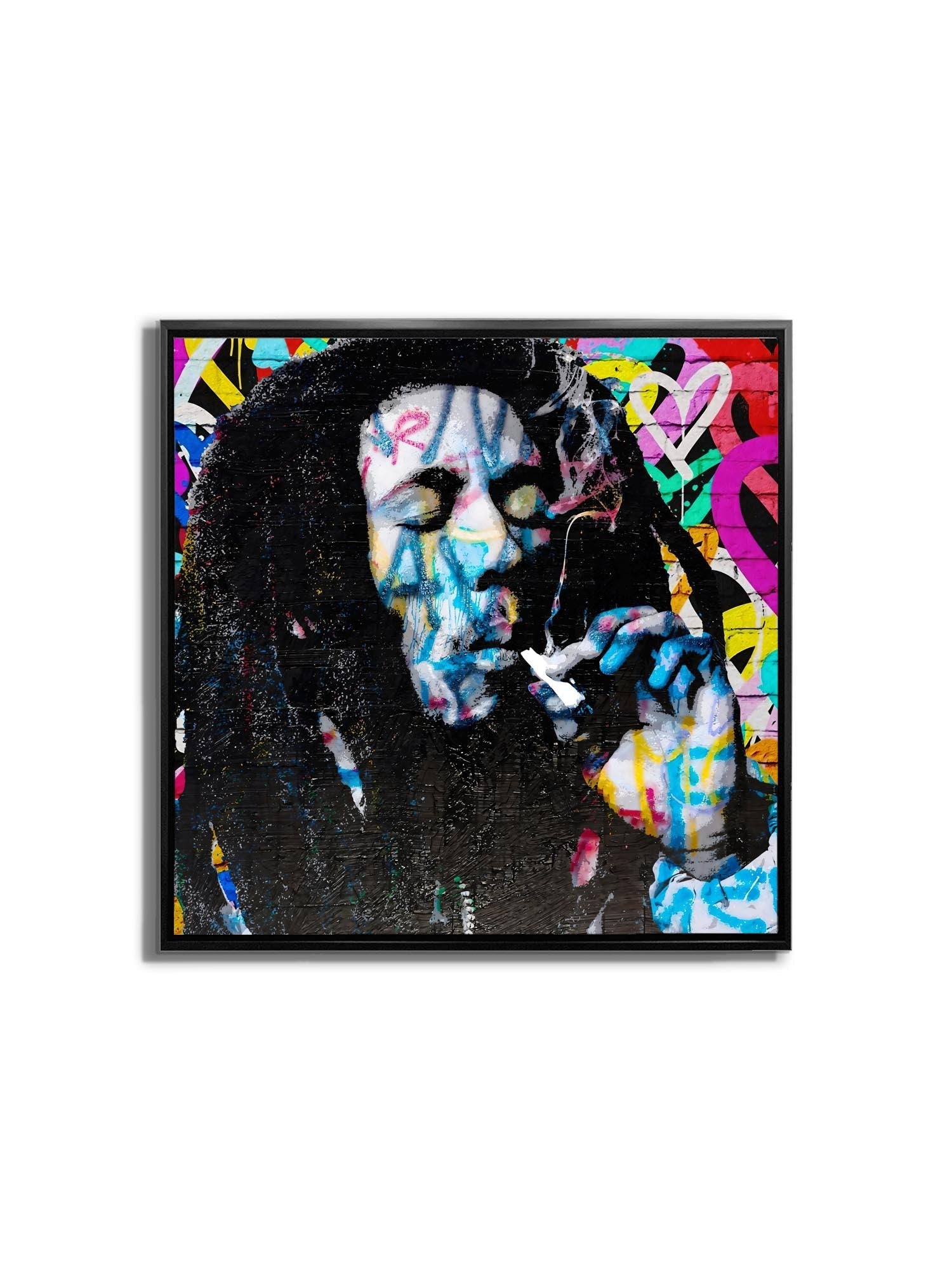 Canvas Wall Art Bob Marley Pop Art 36x36-Canvas Print-DECOROLALA
