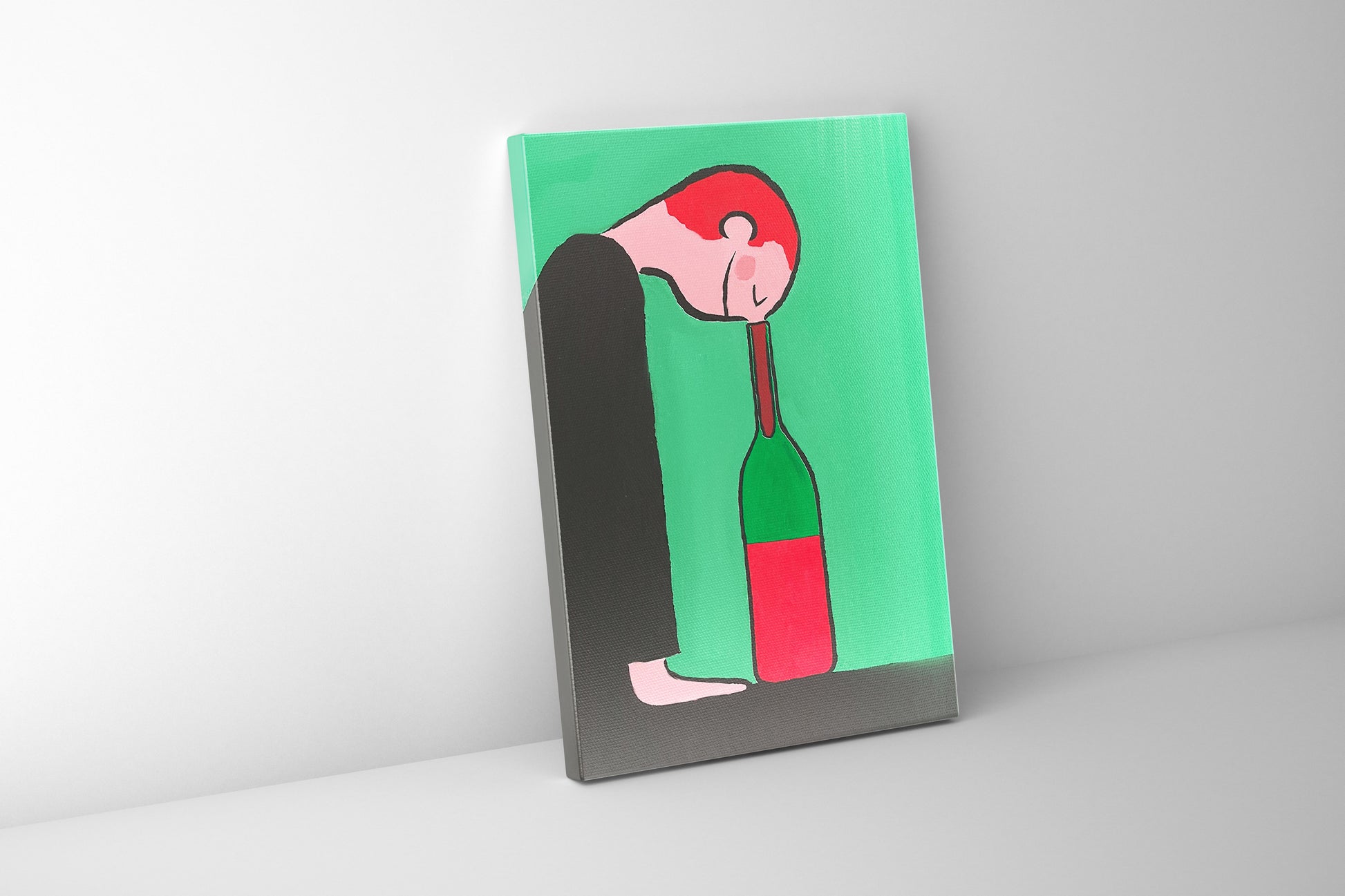 Canvas Wall Art- Enjoyment of wine- Wall Decor-Canvas Print-DECOROLALA