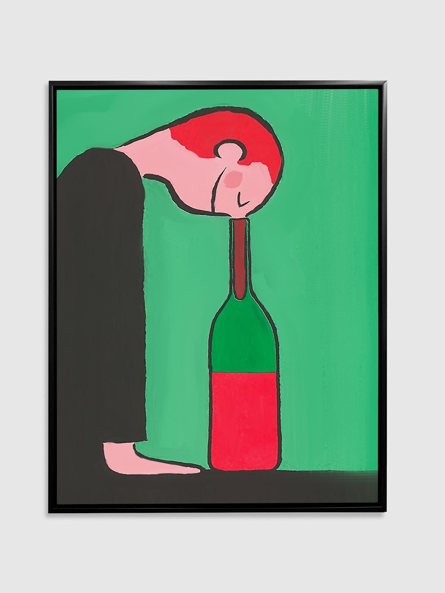 Canvas Wall Art- Enjoyment of wine- Wall Decor-Canvas Print-DECOROLALA