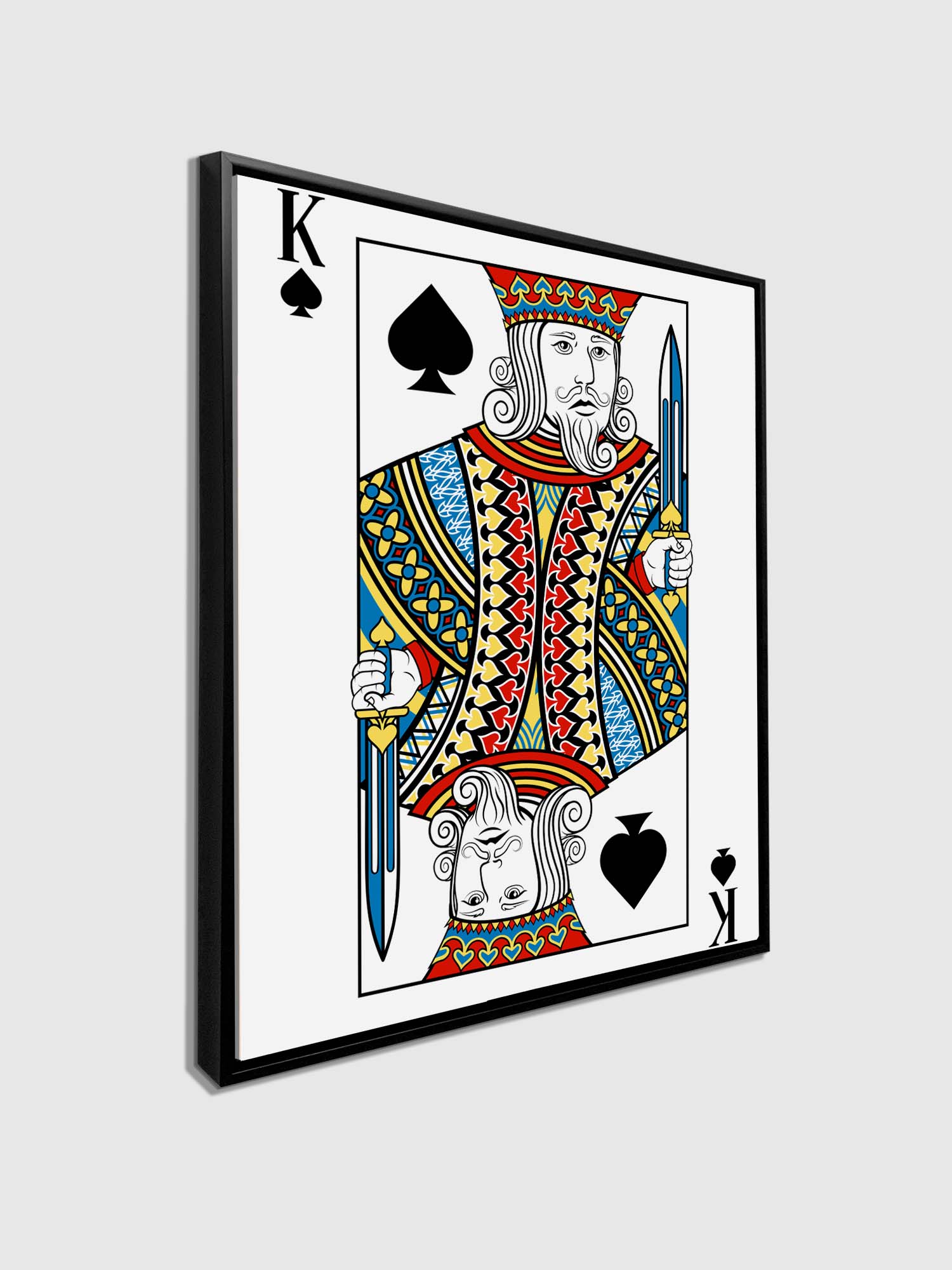 Canvas Wall Art King of Spades 36" x 48"-Wall Art-DECOROLALA