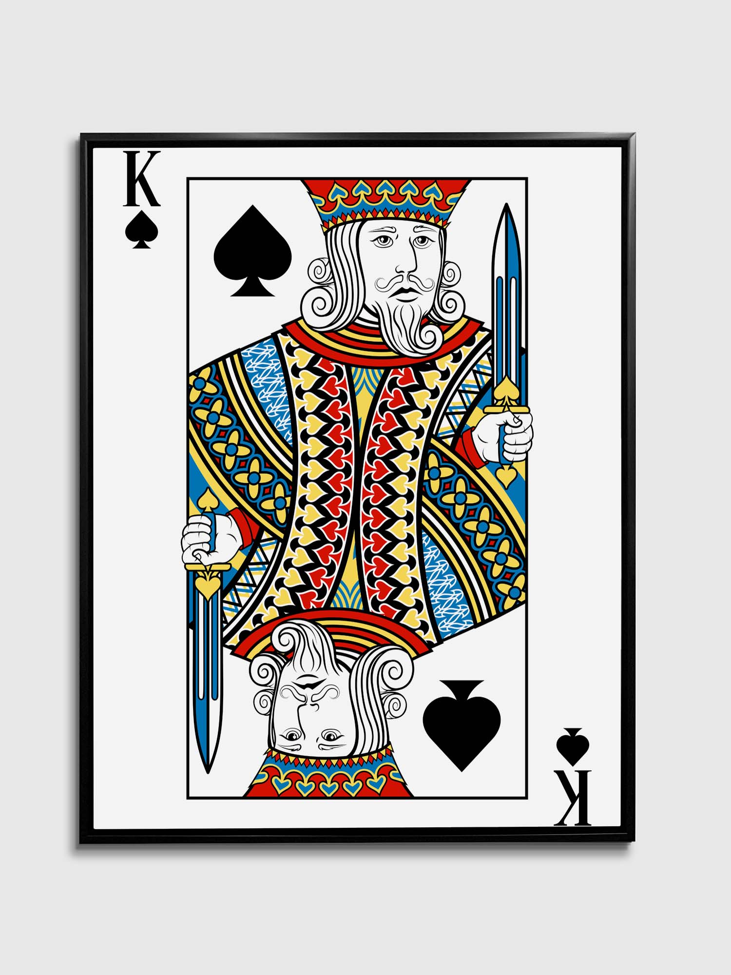Canvas Wall Art King of Spades 36" x 48"-Wall Art-DECOROLALA