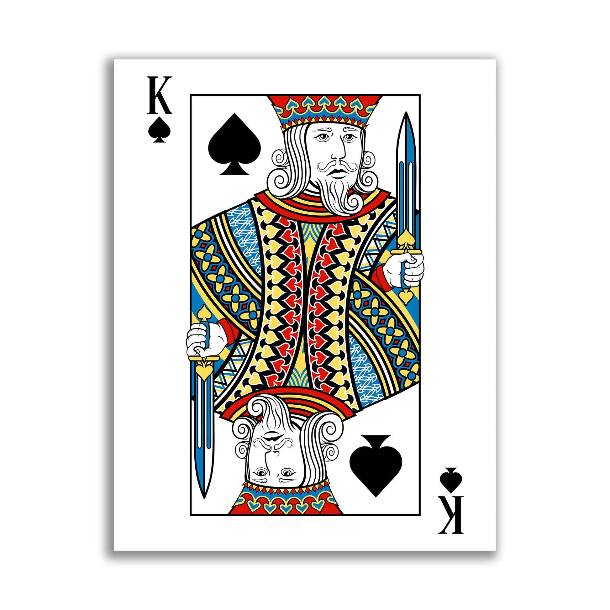 Canvas Wall Art King of Spades 36" x 48"-Wall Art-DECOROLALA
