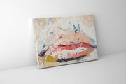 Canvas Wall Art Palette Knife "Painted Lips" 48x36-Wall Art-DECOROLALA