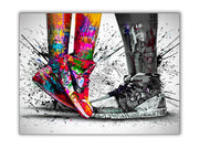 Canvas Wall Art Sneaker Encounter 48x36 Inches-Canvas Print-DECOROLALA