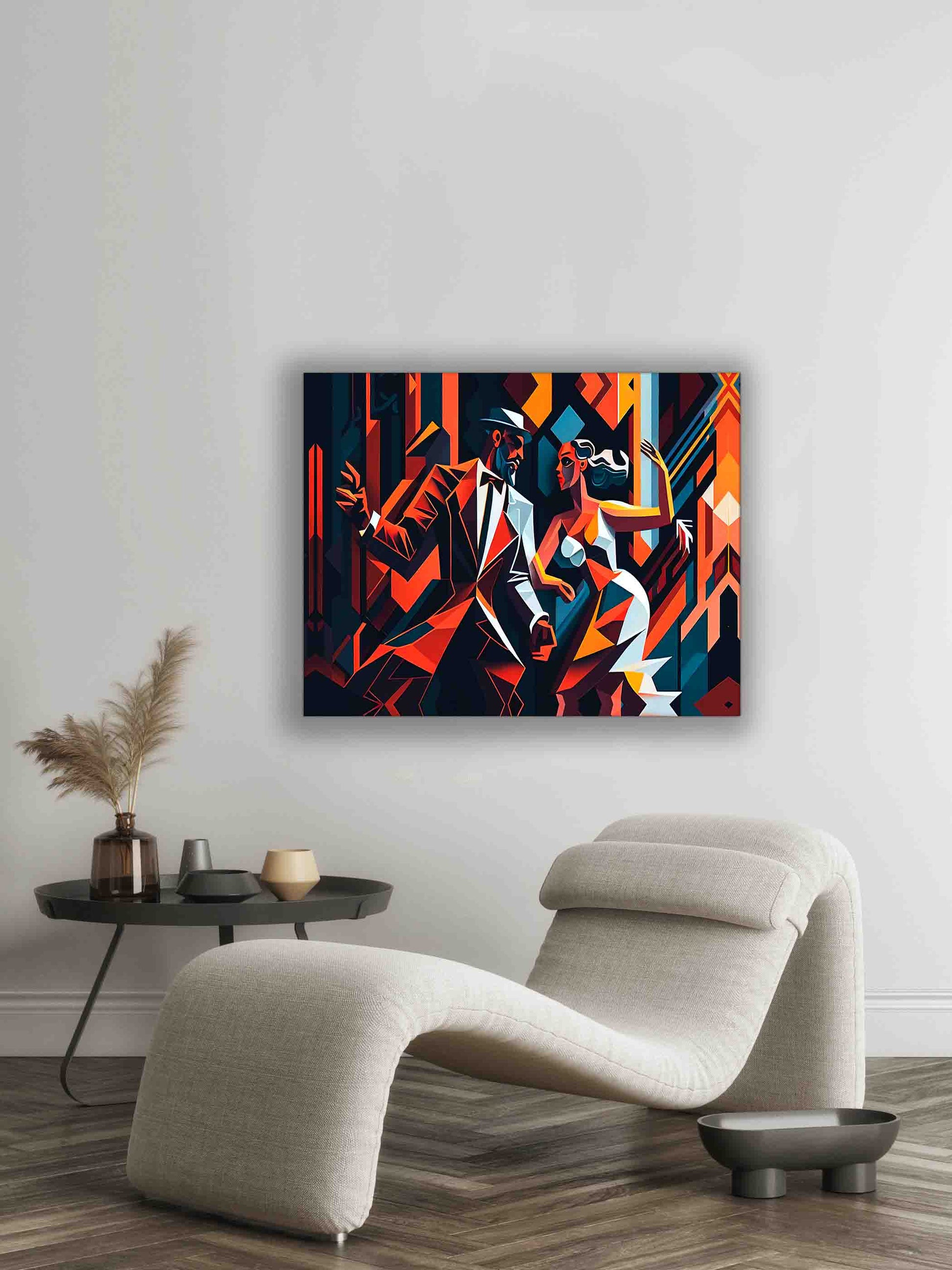 Canvas Wall Art Tango in the City Modern Abstract 48x36-Wall Art-DECOROLALA