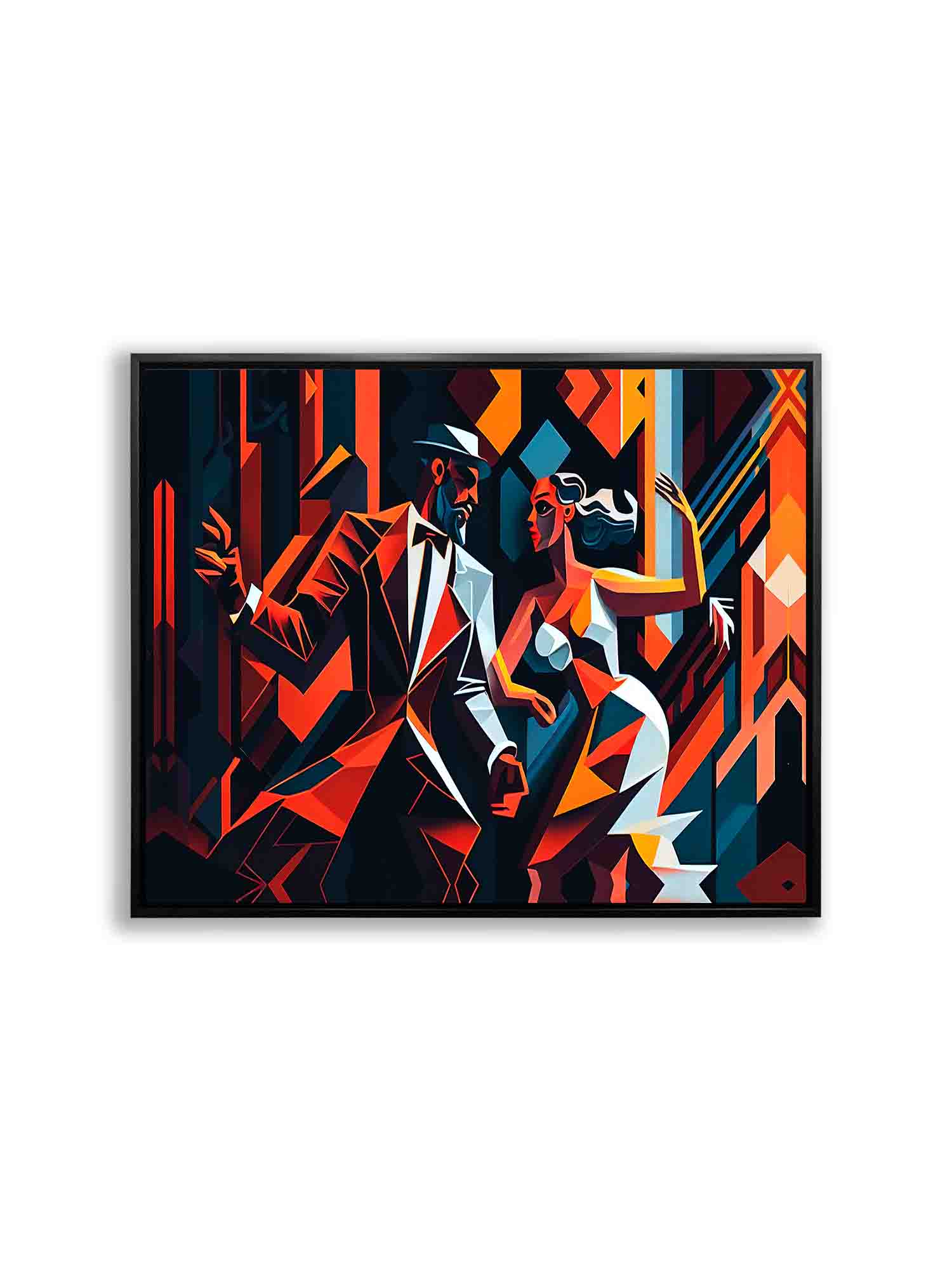 Canvas Wall Art Tango in the City Modern Abstract 48x36-Wall Art-DECOROLALA