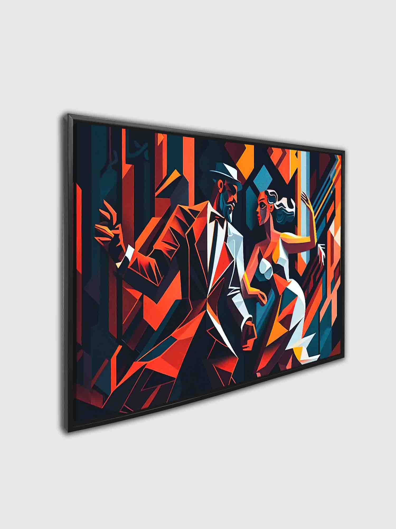 Canvas Wall Art Tango in the City Modern Abstract 48x36-Wall Art-DECOROLALA