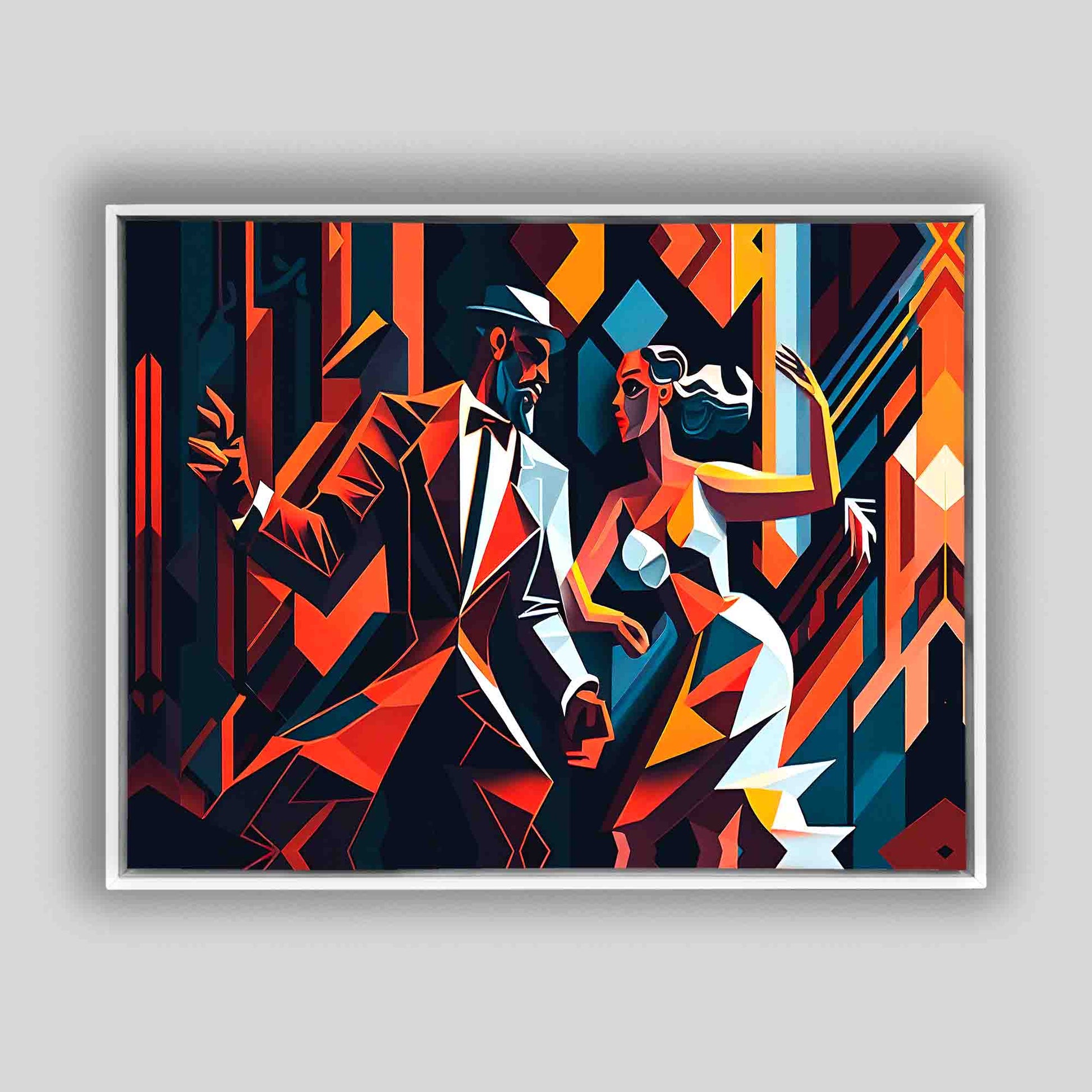 Canvas Wall Art Tango in the City Modern Abstract 48x36-Wall Art-DECOROLALA