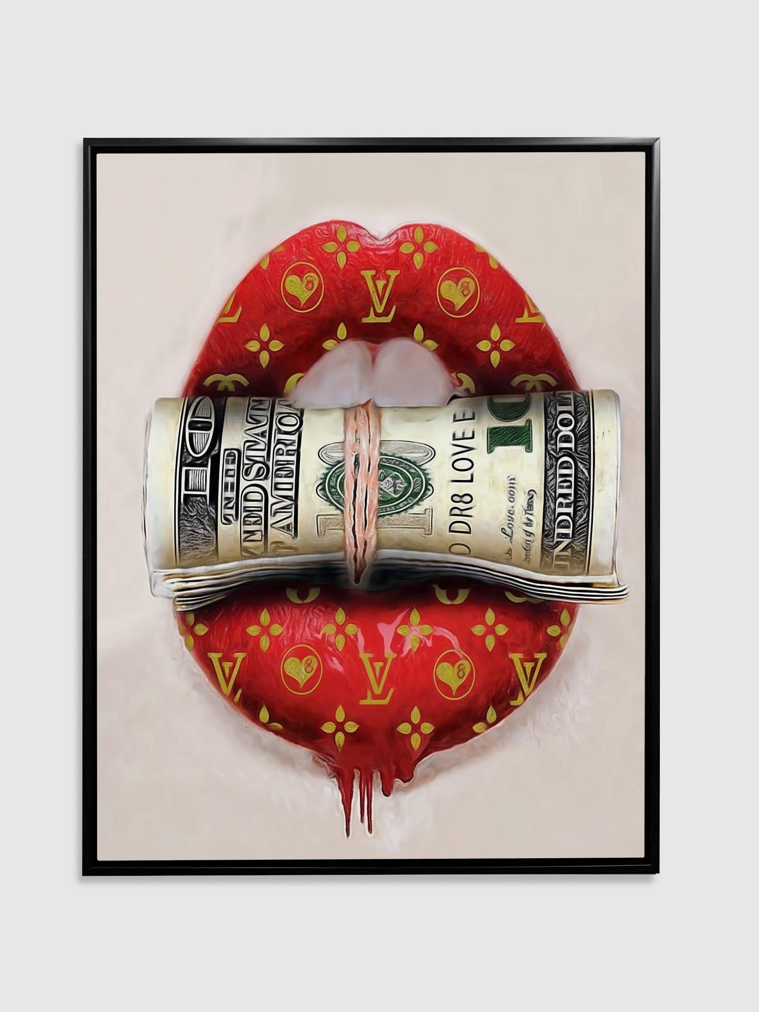Canvas Wall Art "Tasting Money" 48x36 Inches-Canvas Print-DECOROLALA
