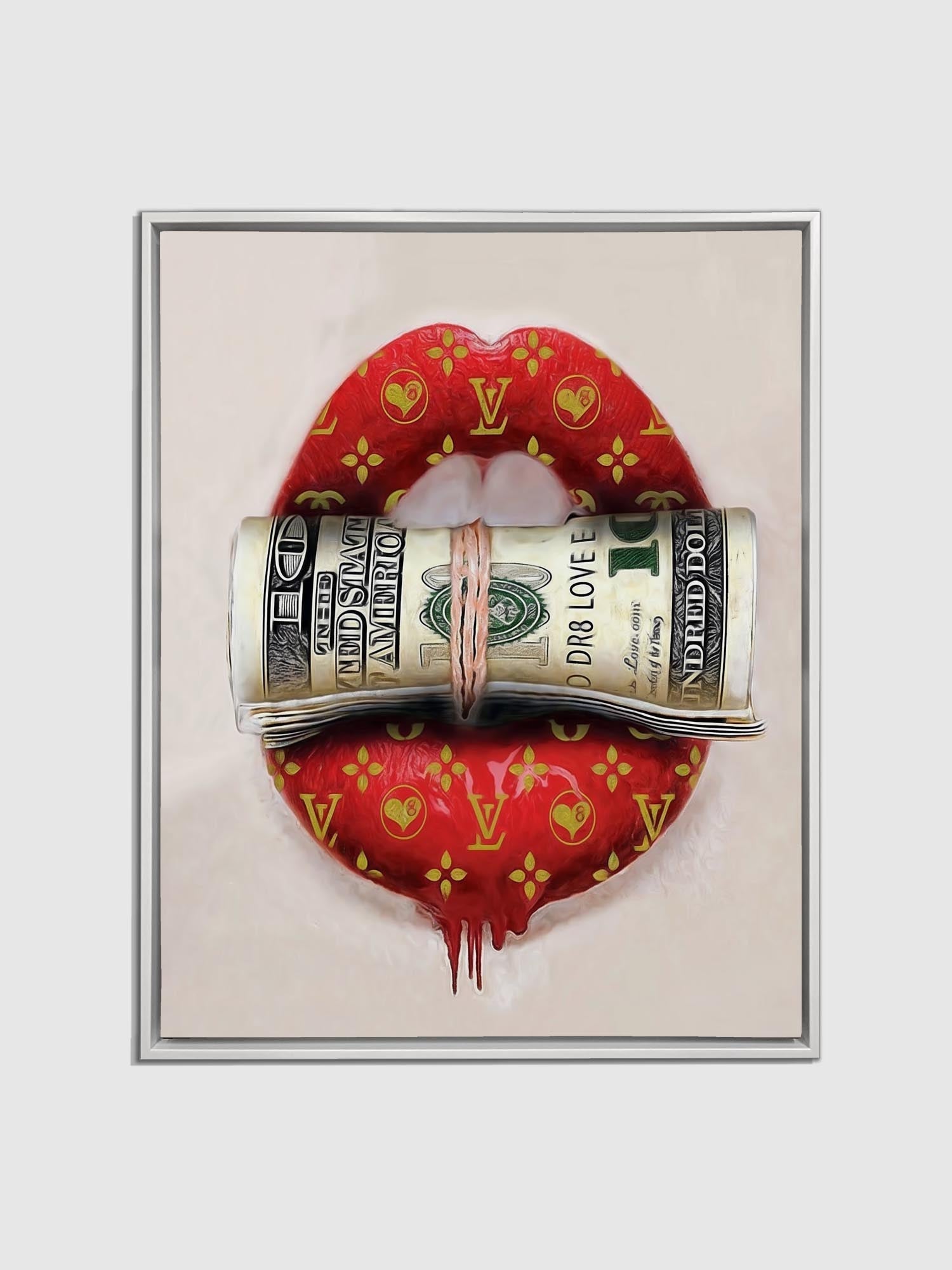 Canvas Wall Art "Tasting Money" 48x36 Inches-Canvas Print-DECOROLALA