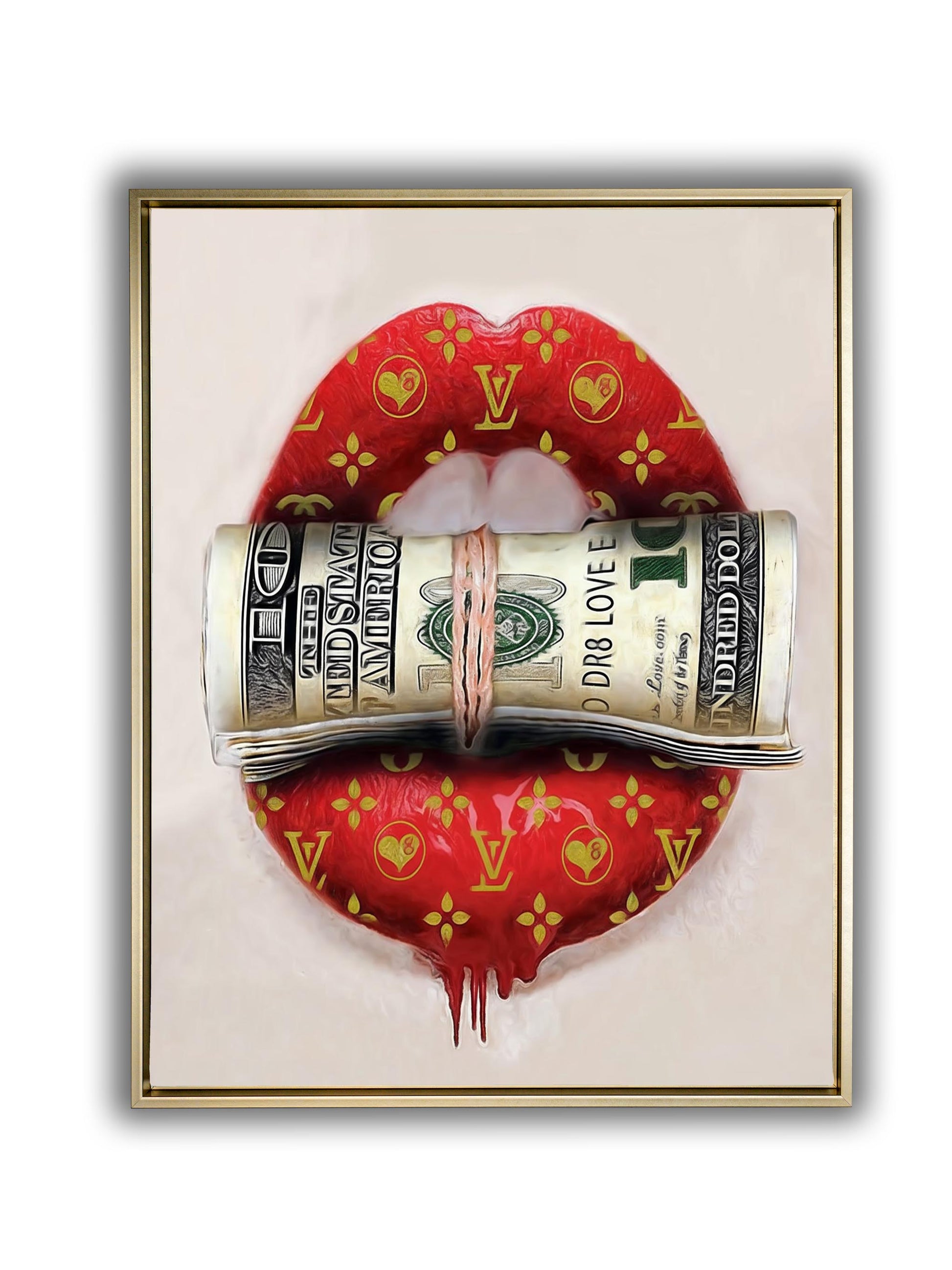 Canvas Wall Art "Tasting Money" 48x36 Inches-Canvas Print-DECOROLALA