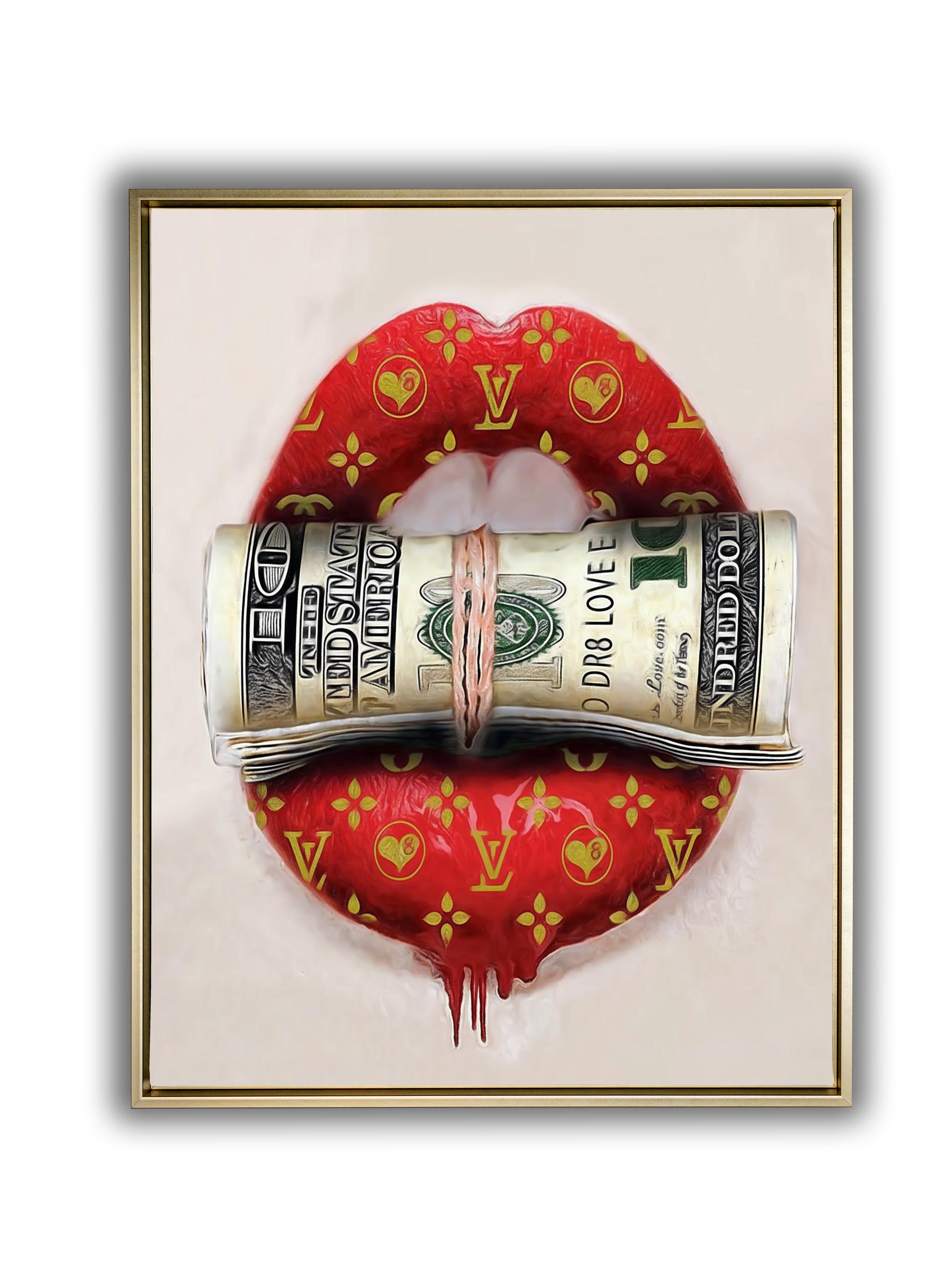 Canvas Wall Art "Tasting Money" 48x36 Inches-Canvas Print-DECOROLALA