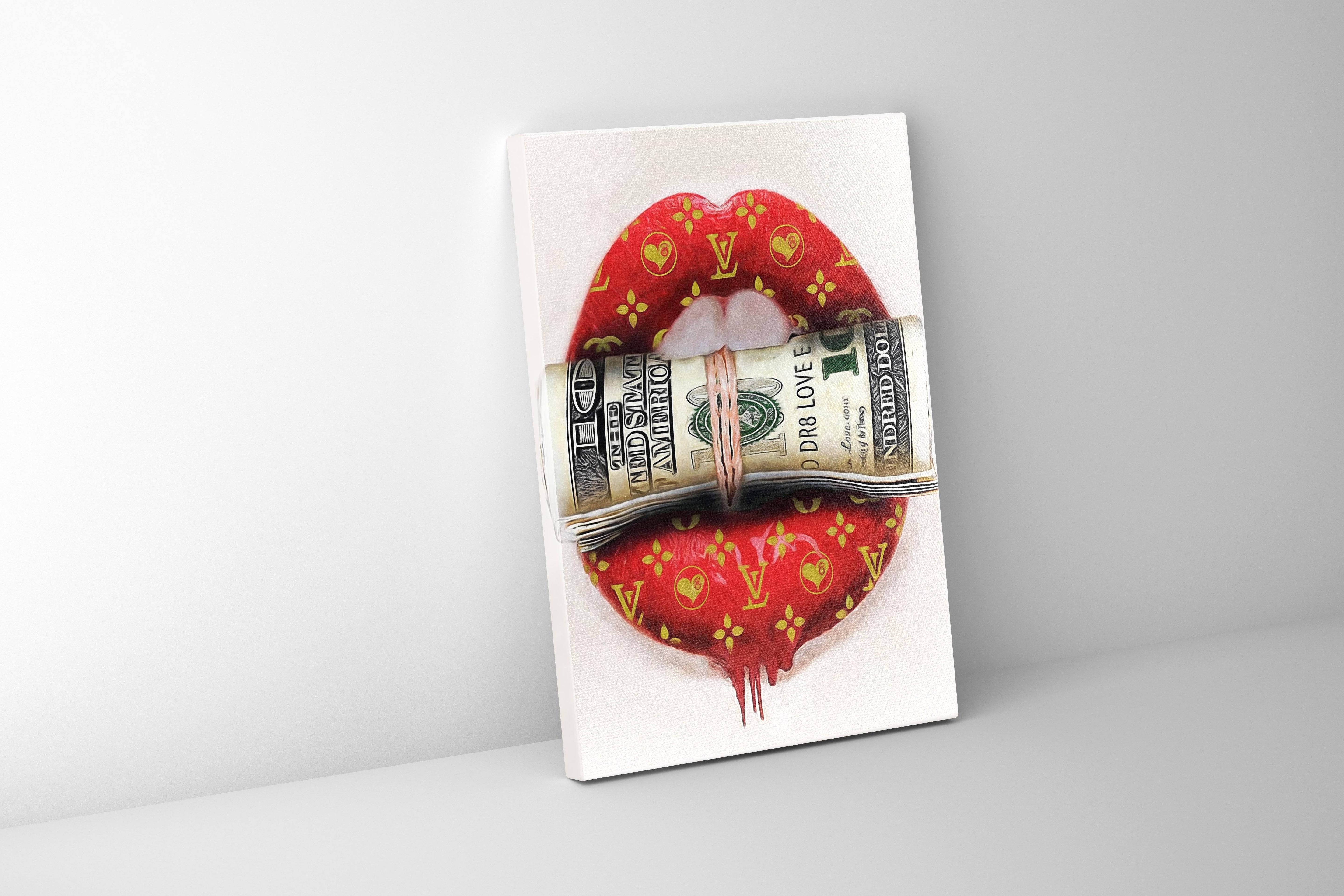 Canvas Wall Art "Tasting Money" 48x36 Inches-Canvas Print-DECOROLALA