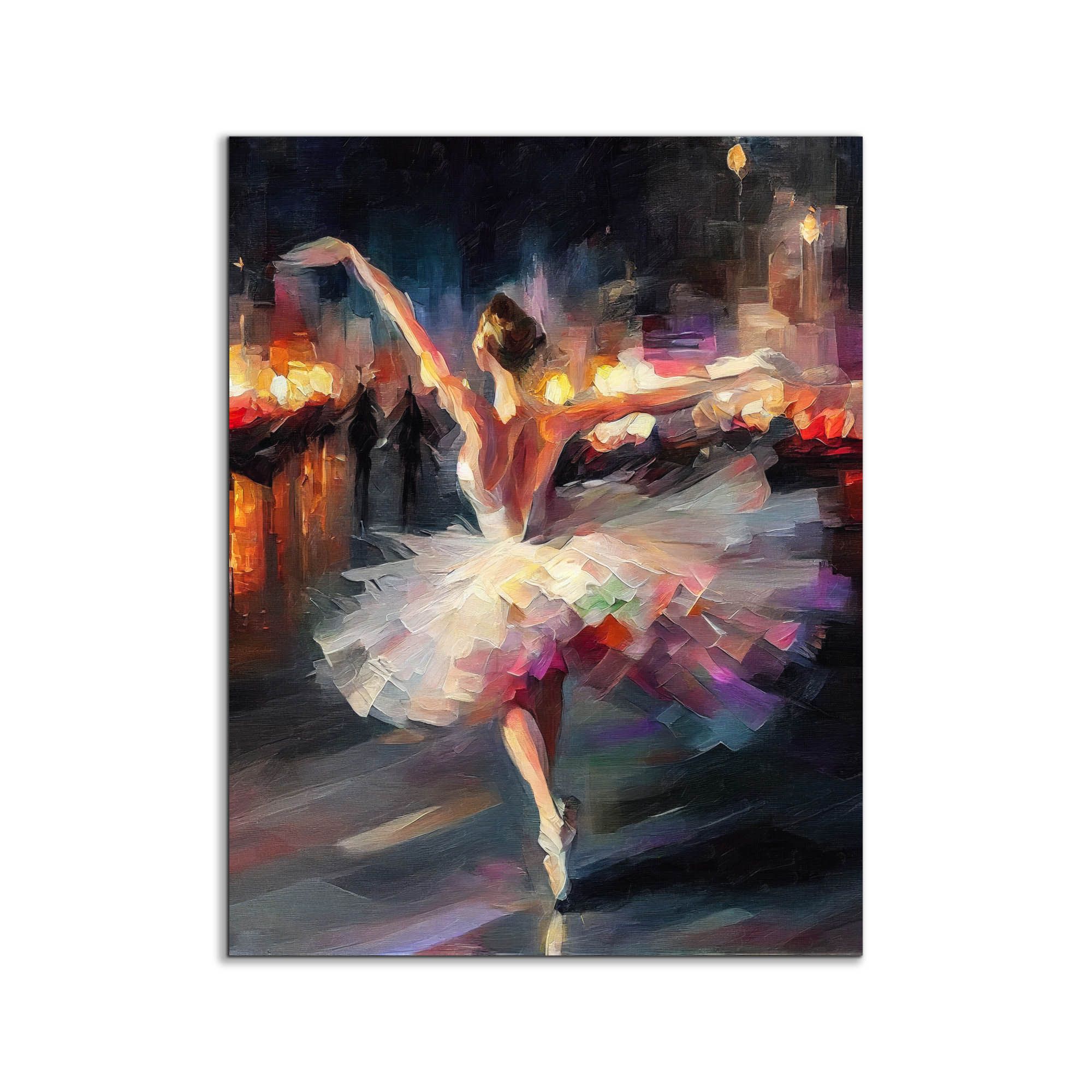 Canvas print Elegant Dancer Impasto- Fine Art - Wal Decor-Wall Art-DECOROLALA